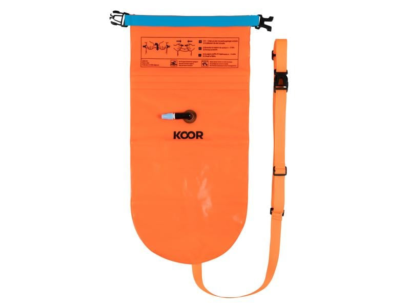 KOOR Schwimmboje – wasserfest – 15 l – orange – PVC