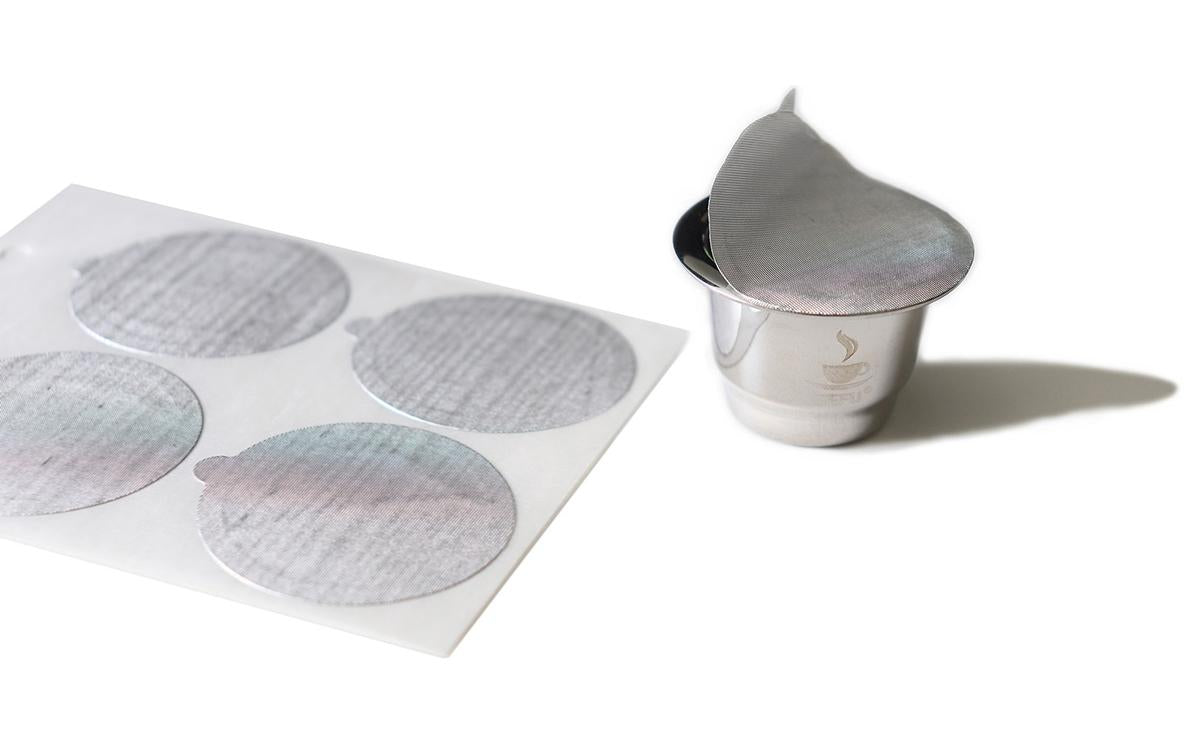 GEFU Kaffeefilter CONSCIO – Ø 3,6 cm, für Conscio Kaffeekapseln, 80 Stk., Aluminium