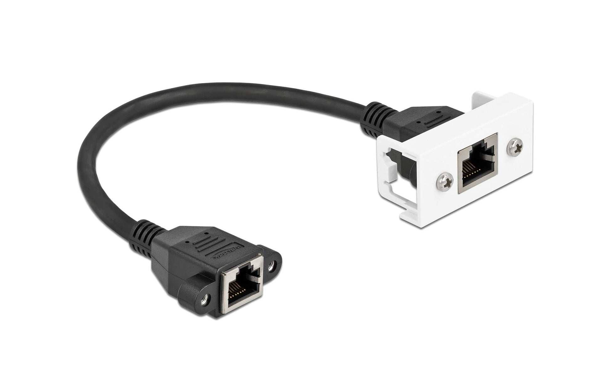 DeLOCK Patchkabel – Cat6A S/FTP, 0,25 m, Schwarz, LSZH, RJ-45