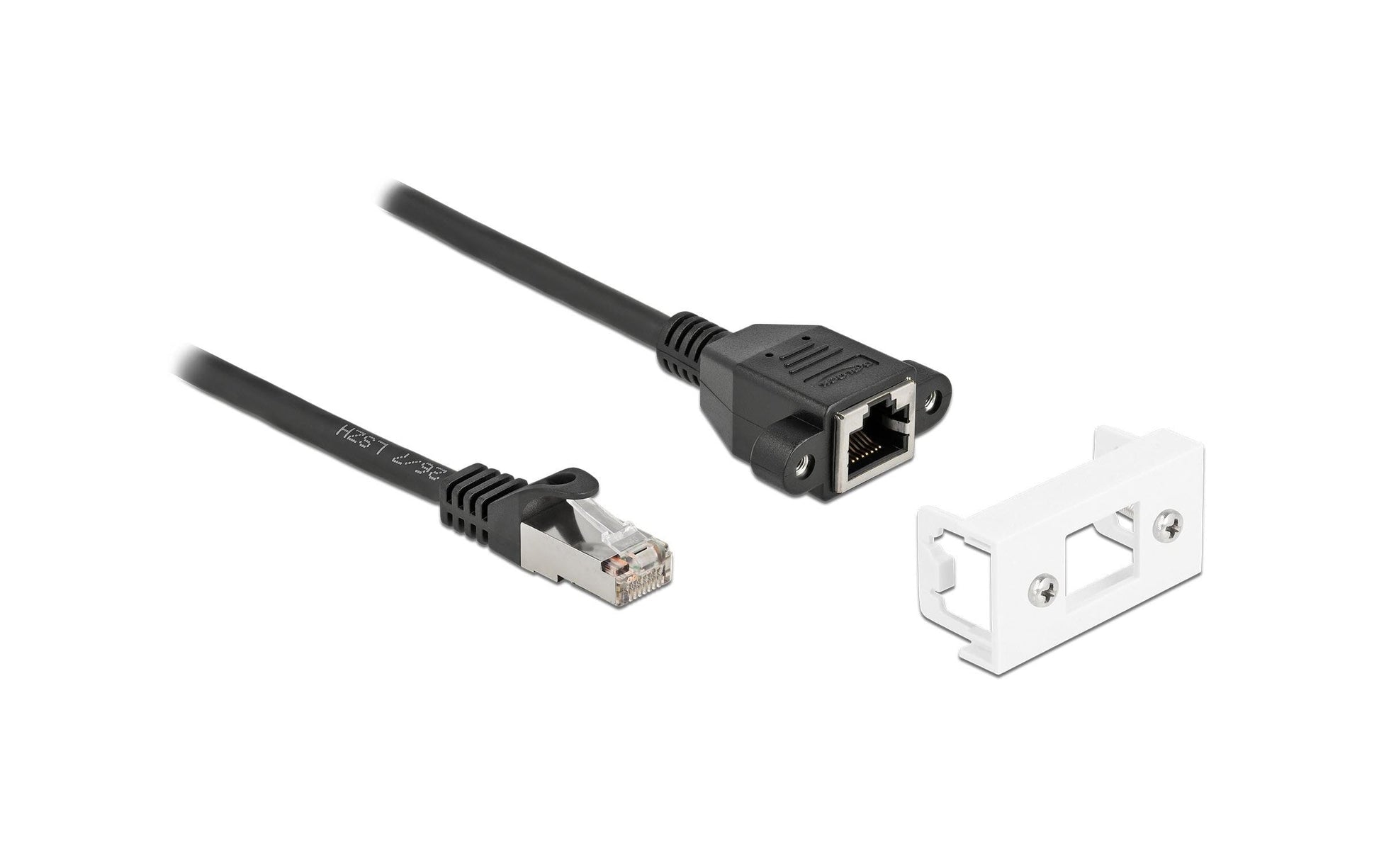 DeLOCK Easy45 Patchkabel – Cat6A S/FTP, 2 m, Schwarz, LSZH, RJ-45