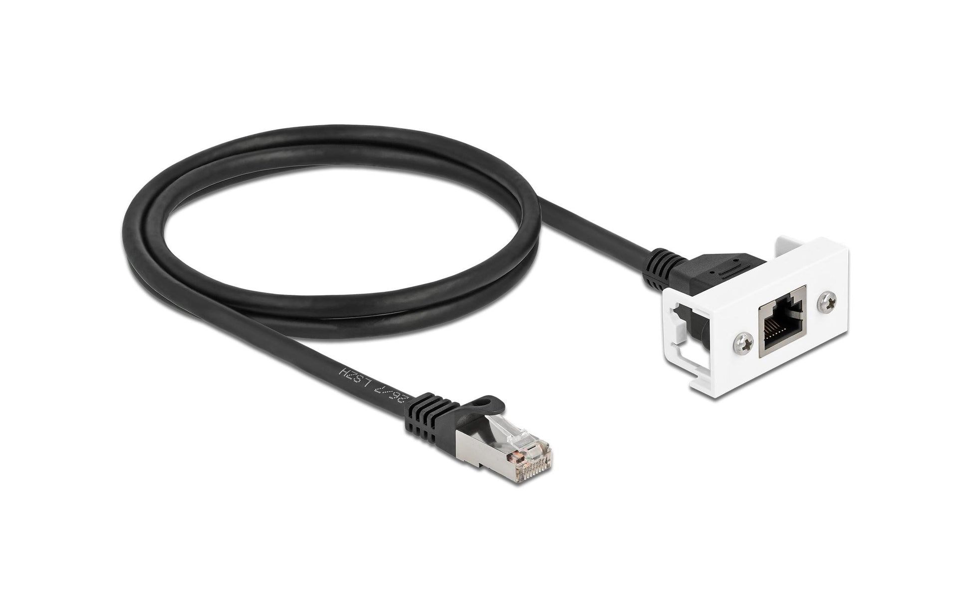 DeLOCK Patchkabel – Cat 6A S/FTP, 1 m, Schwarz, LSZH, RJ-45