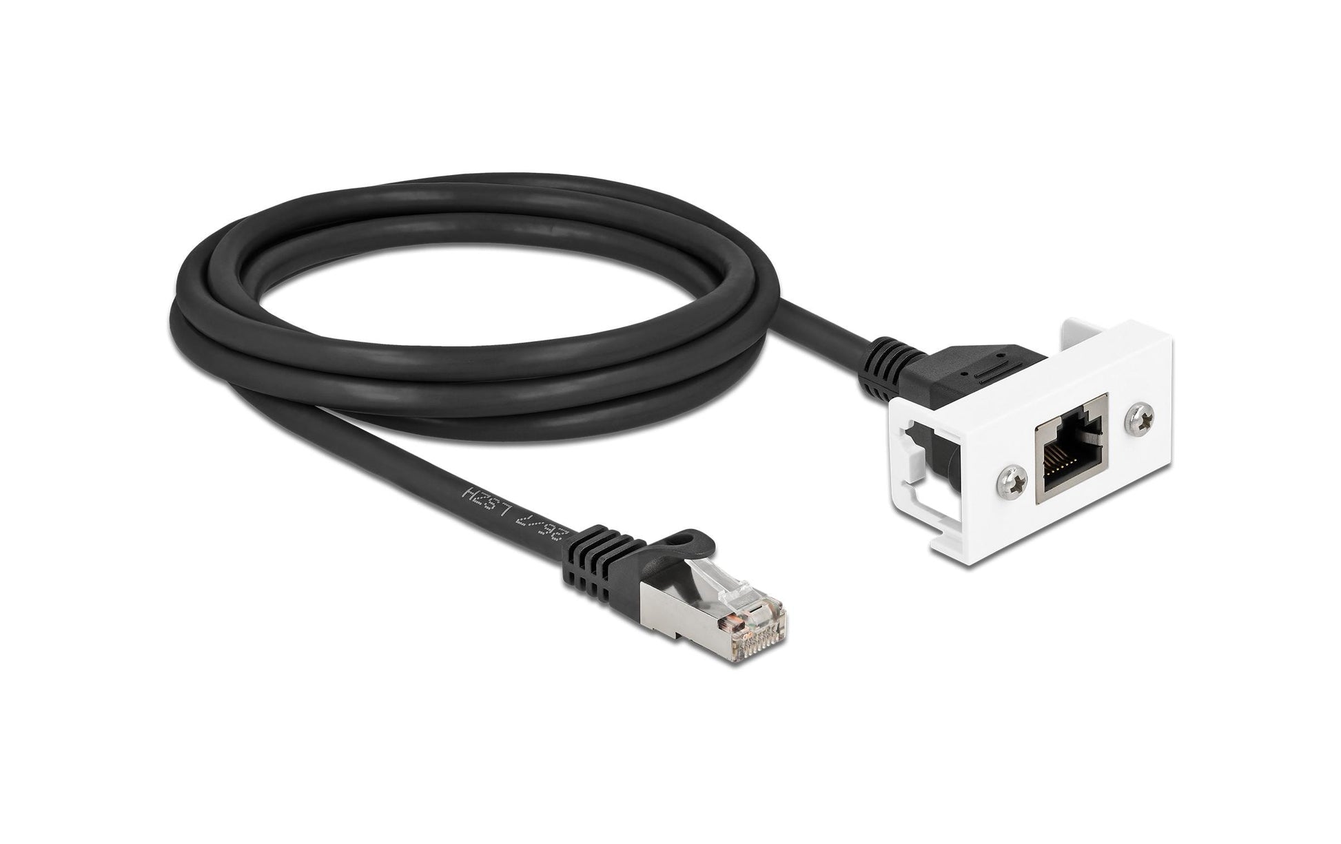 DeLOCK Easy45 Patchkabel – Cat6A S/FTP, 2 m, Schwarz, LSZH, RJ-45