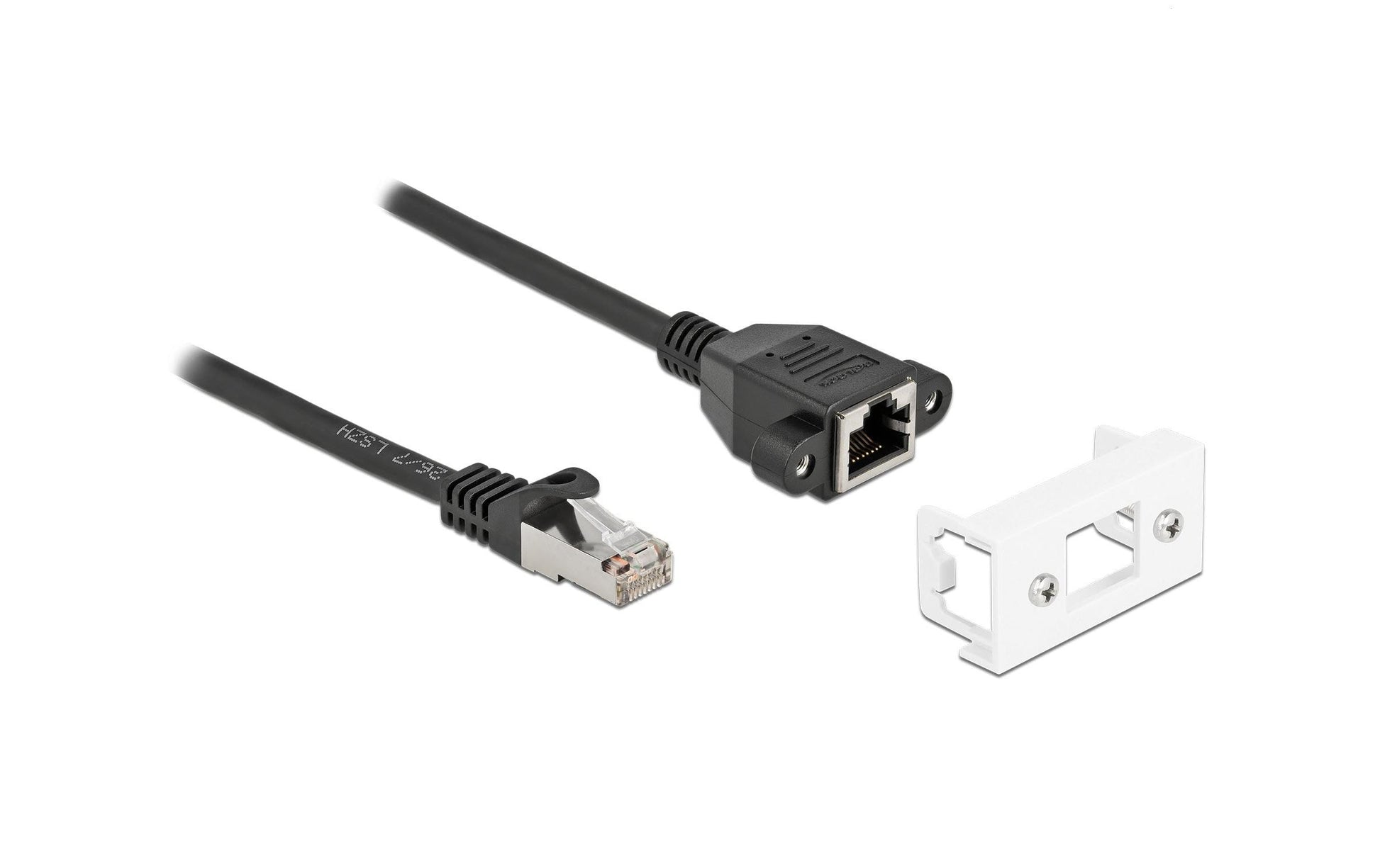 DeLOCK Patchkabel – Cat 6A S/FTP, 0,5 m, Schwarz, LSZH, RJ-45