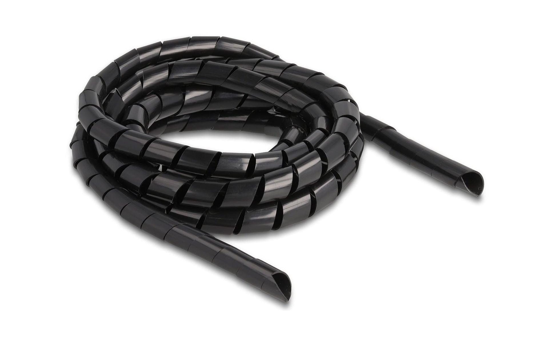 DeLOCK Kabelschlauch, Ø 14 mm, 2 m, zuschneidbar – schwarz
