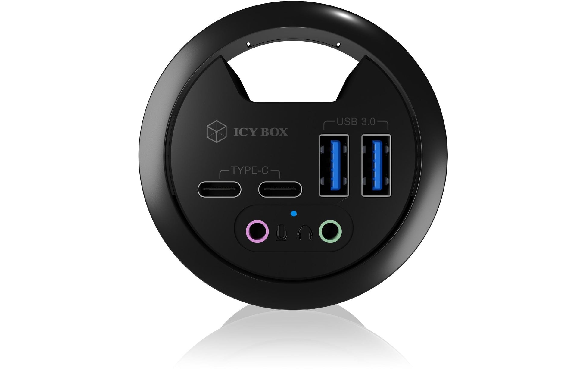 ICY BOX IB-Hub1403B USB-Hub – USB-A, 2× USB-C, 3,5 mm Audio