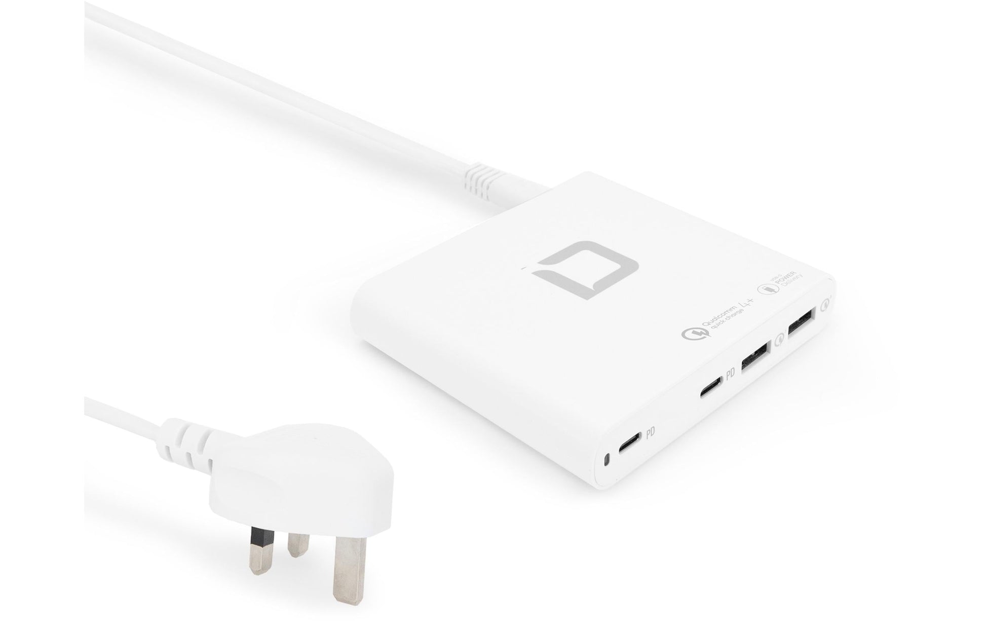 DICOTA D31893 Netzteil (EU, UK) – 120 W, 2× USB-C + 2× USB-A, PD, QC – für Laptops, Smartphones, Tablets