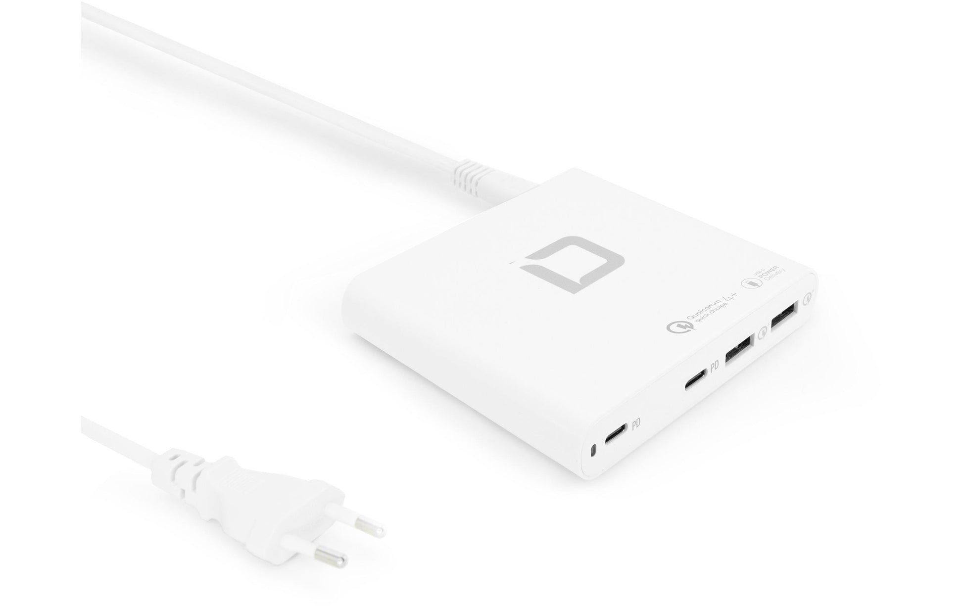 DICOTA D31893 Netzteil (EU, UK) – 120 W, 2× USB-C + 2× USB-A, PD, QC – für Laptops, Smartphones, Tablets