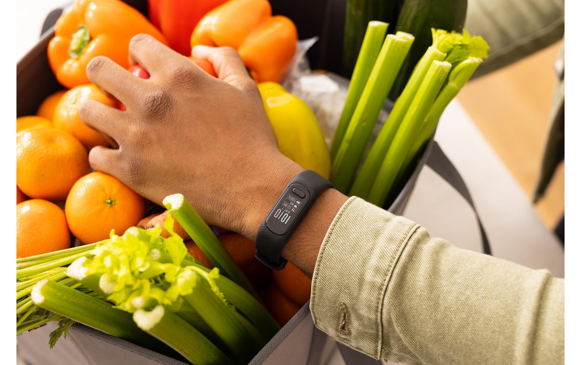 Garmin Vivosmart 5 GPS – Polycarbonat Schwarz, Sportarmband, S/M, 50 m, für Android, iOS
