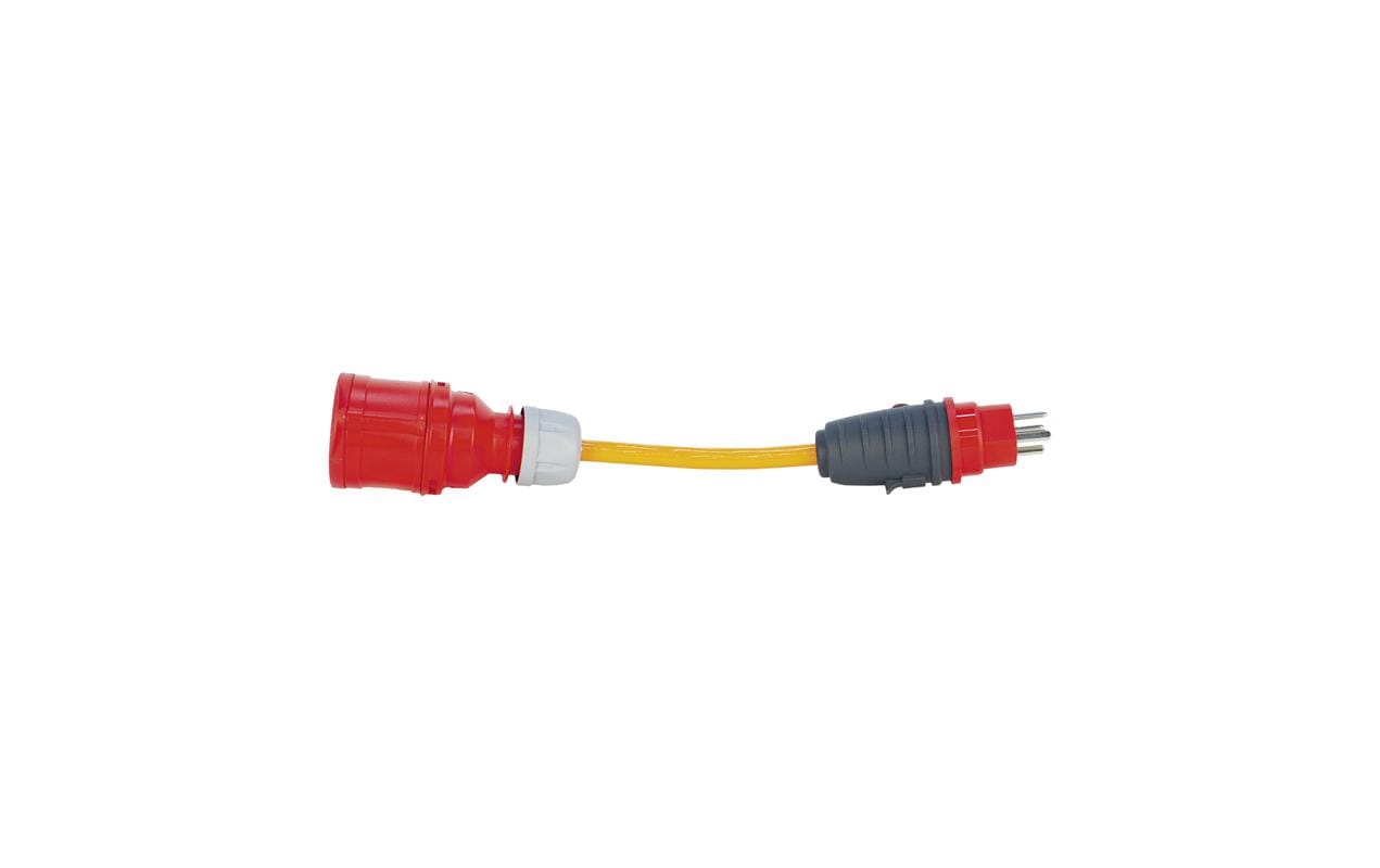 Steffen Verlängerungskabel T25–CEE 16-5, 0,3 m, IP44, 2,5 mm², 5-adrig, PUR-Mantel, halogenfrei, montiert