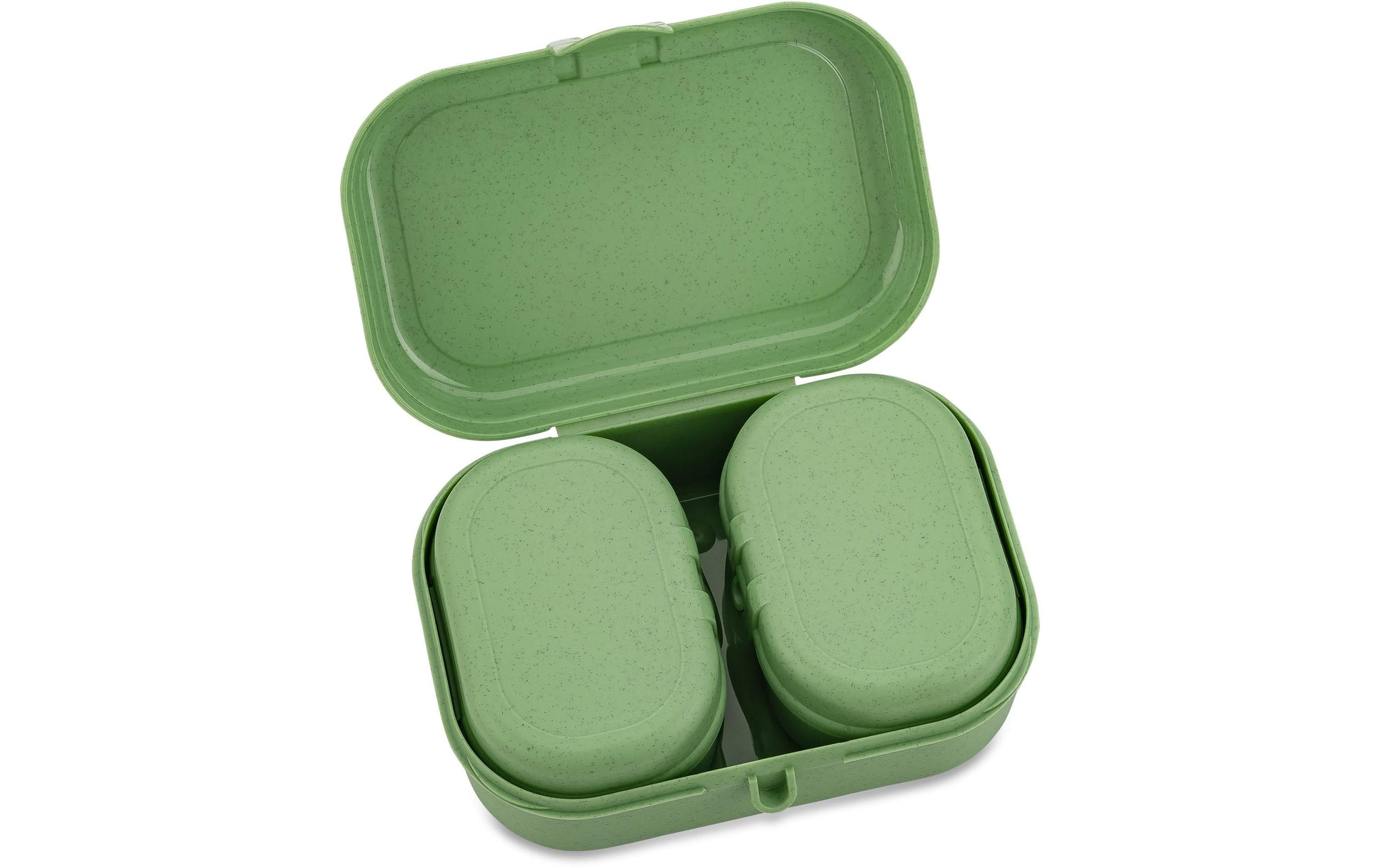 Koziol Lunchbox Pascal ready mini – 3er Set, 10,8 × 15,1 × 6,0 cm, Kunststoff (biozirkulär), spülmaschinenfest