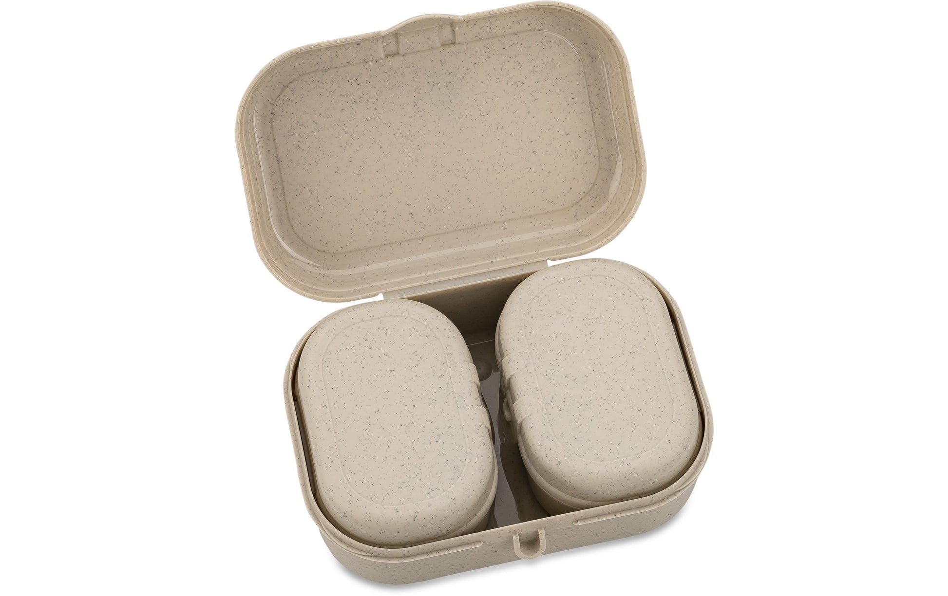 Koziol Pascal ready mini – Lunchbox 10,8 × 15,1 × 6 cm, Biokunststoff, BPA-frei, 3-teilig