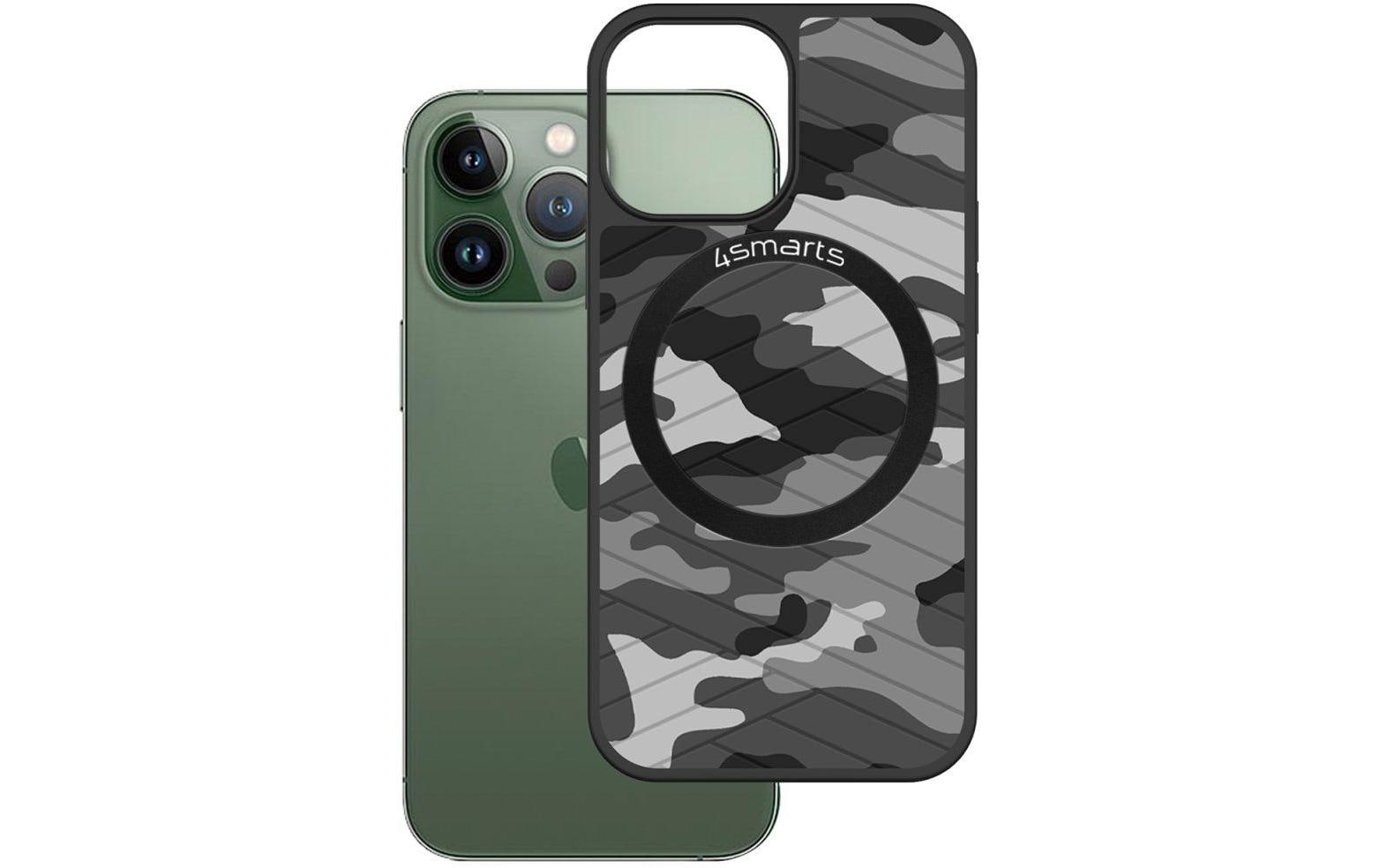 4smarts Backcover – für Apple iPhone 13 Pro – Camouflage – TPU/PC – stossdämpfend, kabelloses Laden