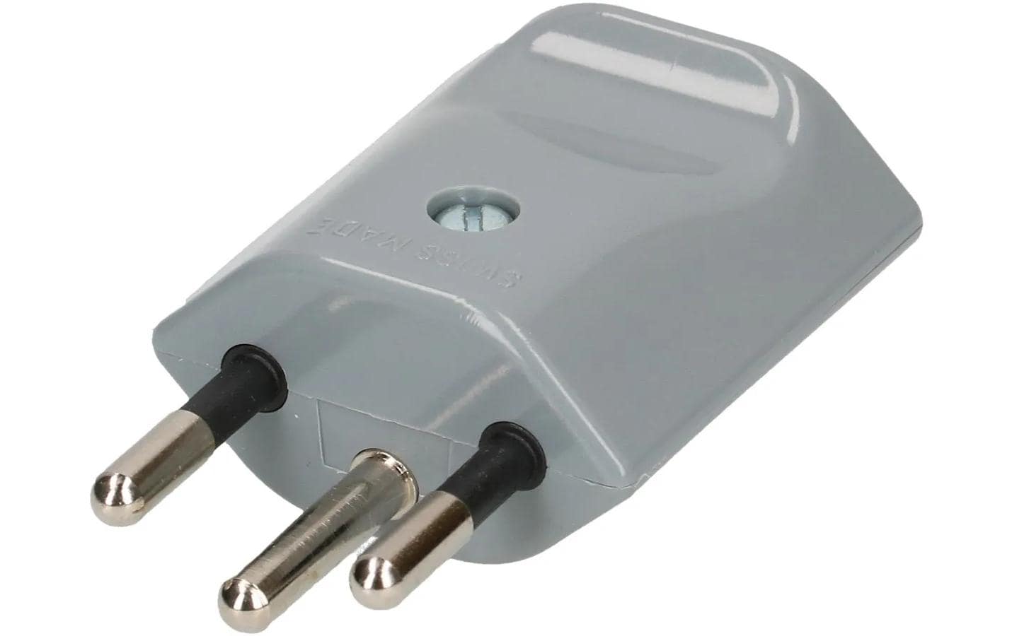 Max Hauri AG Adapterkabel, T12–offen, 3-polig (geerdet), Polyamid, 35×20 mm – grau