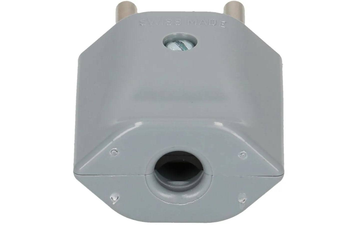 Max Hauri AG Adapterkabel, T12–offen, 3-polig (geerdet), Polyamid, 35×20 mm – grau