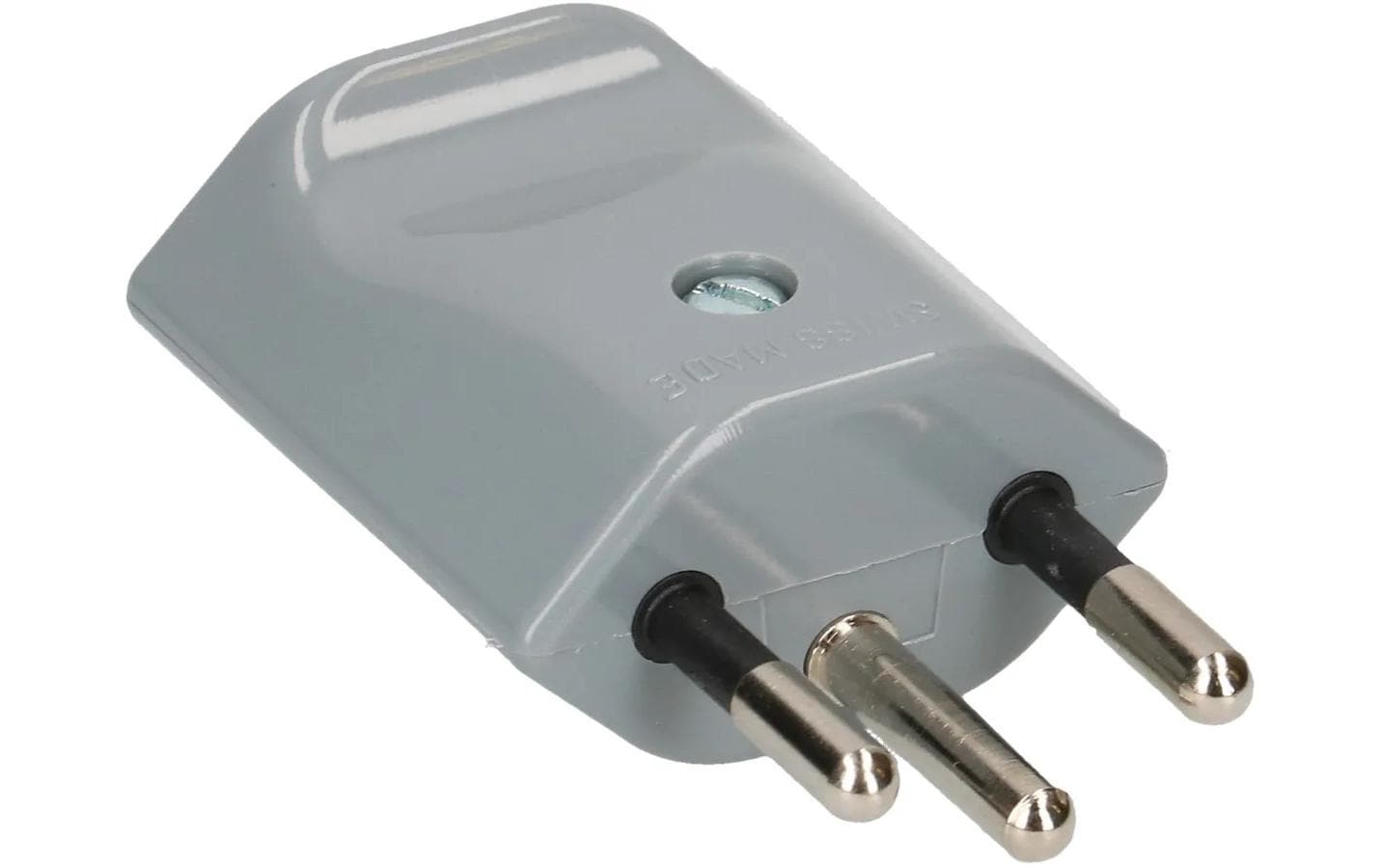 Max Hauri AG Adapterkabel, T12–offen, 3-polig (geerdet), Polyamid, 35×20 mm – grau