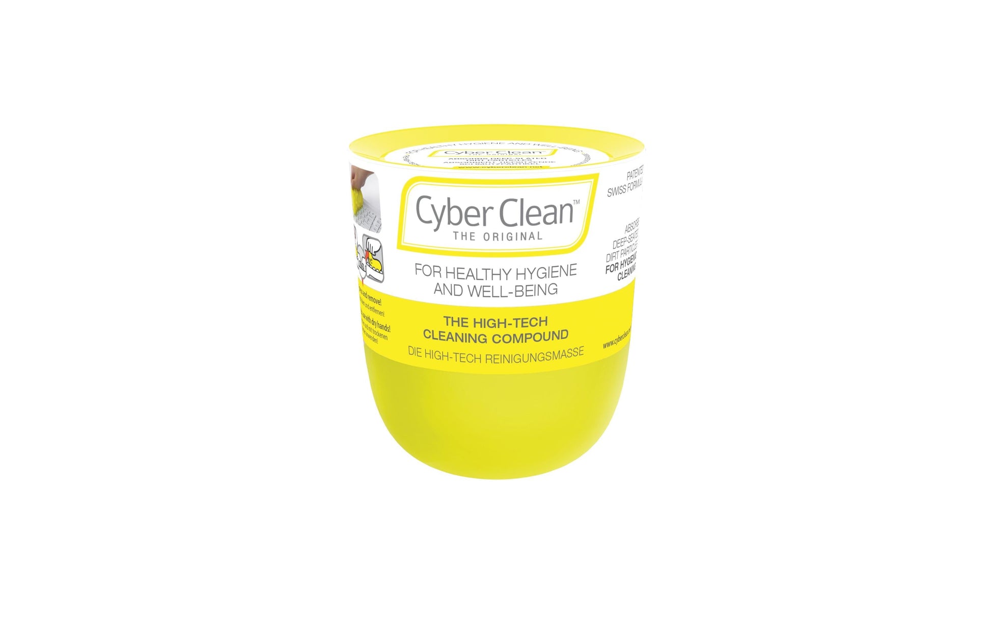 Cyber Clean Reinigungspaste Home & Office – 160 g – Gelb – für Tastatur, Laptop, Telefon
