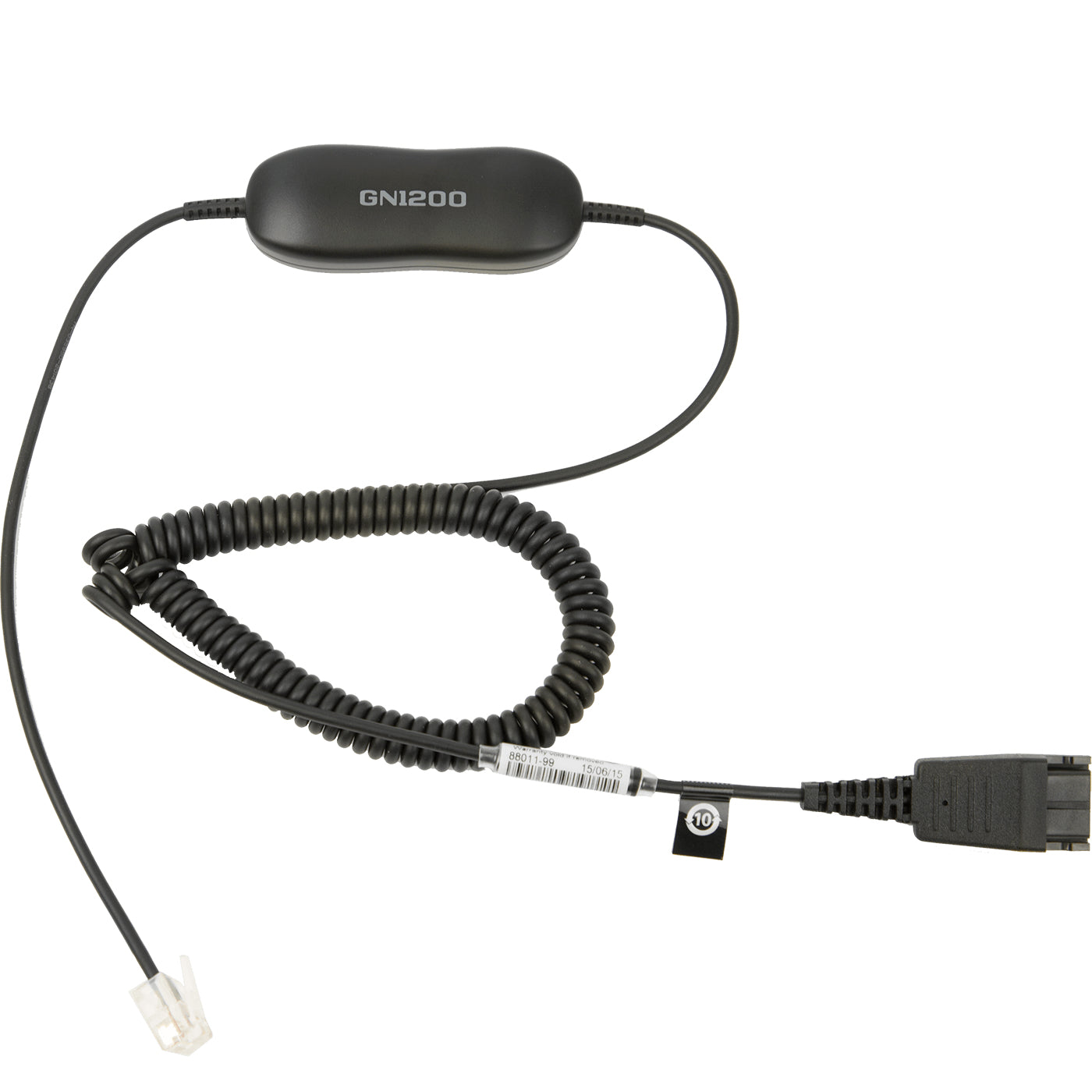 Jabra SmartCord – Headset-/Audio-Kabel, QD zu RJ10, Spiralkabel 0,7–2,0 m