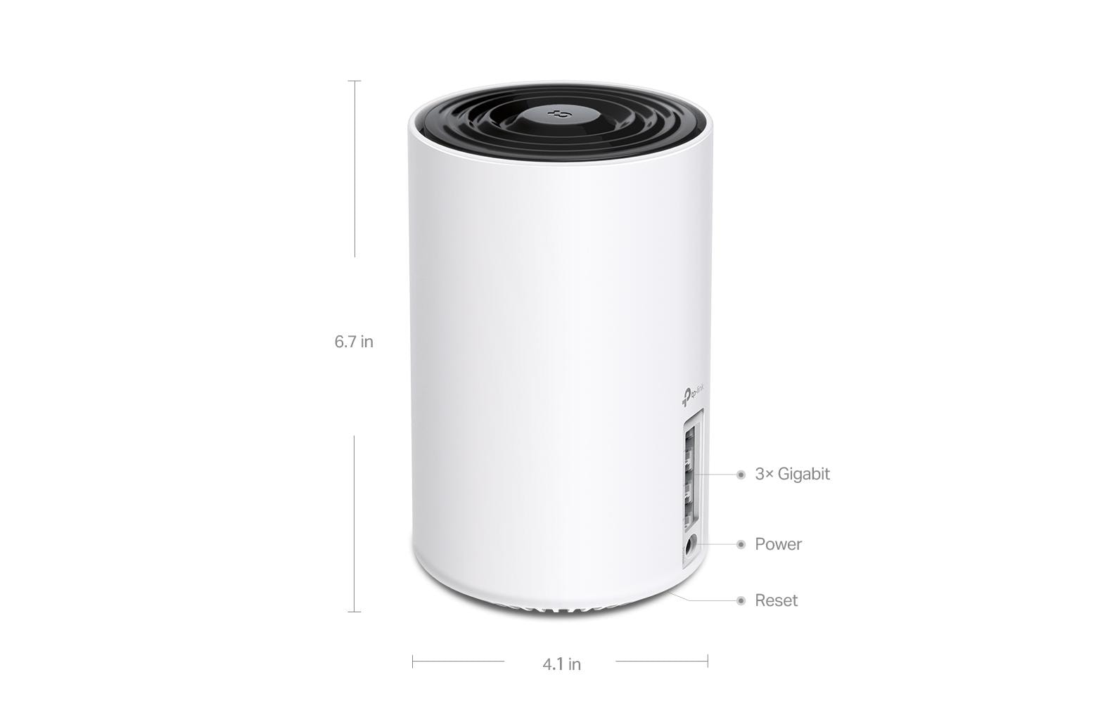 TP-Link Deco XE753 Mesh-Set (3er) – Wi-Fi 6E (AXE5400), Tri-Band (2,4/5/6 GHz), bis 5,4 Gbit/s, je 3× LAN