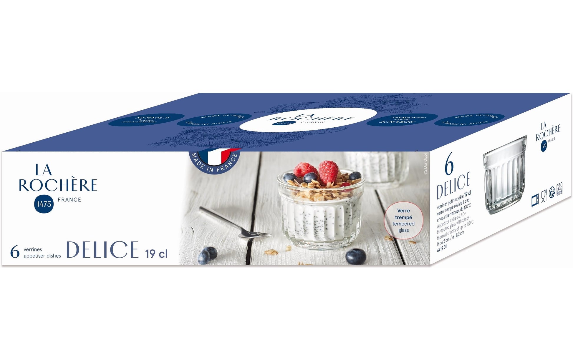 La Rochère Dessert-Schale Délice – 6er Set, 170 ml, Ø 8,2 cm, Glas, Transparent, spülmaschinenfest