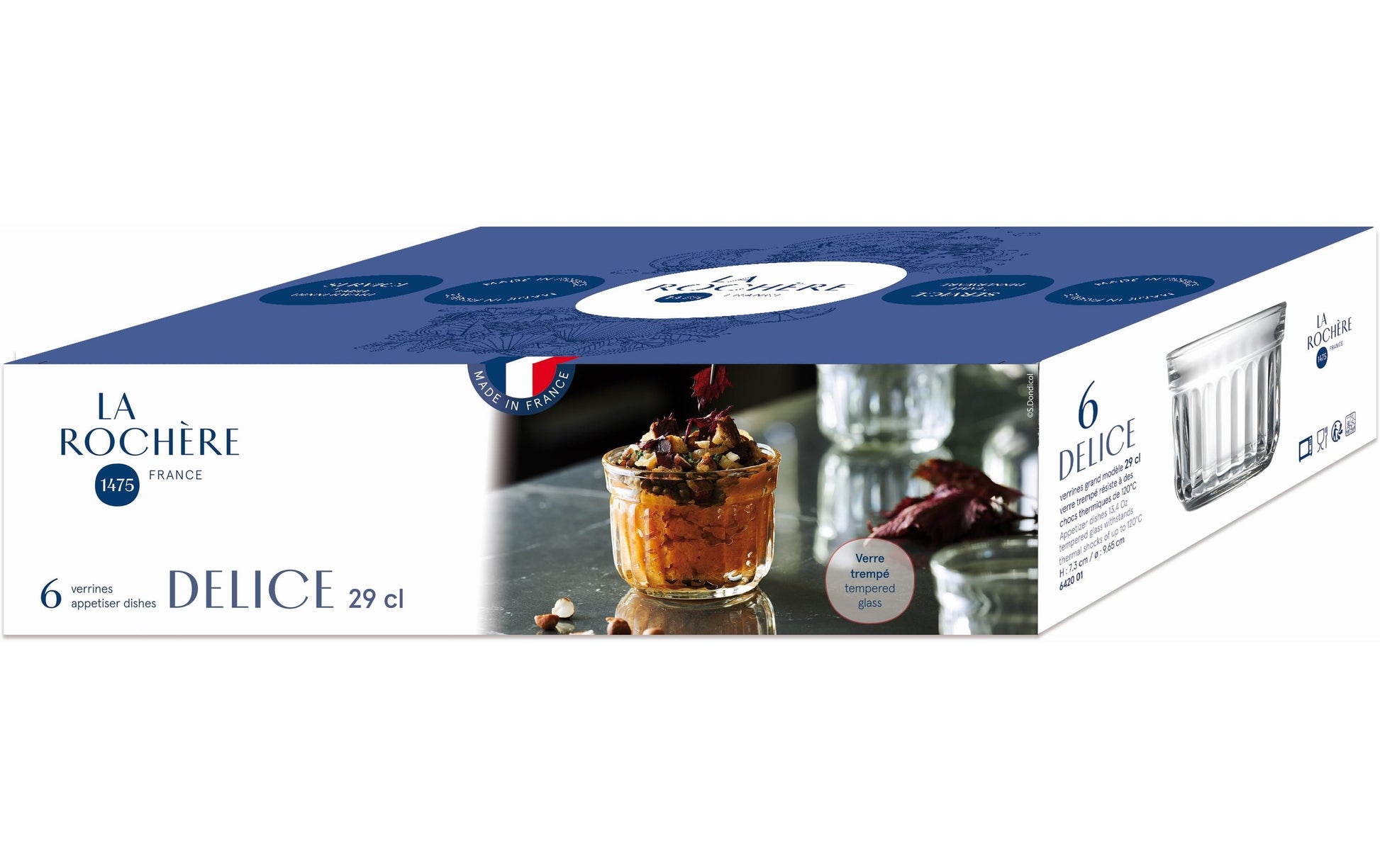 La Rochère Servierschale Delice – 6er Set, 290 ml, Ø 9,6 cm, Glas, Transparent, spülmaschinenfest