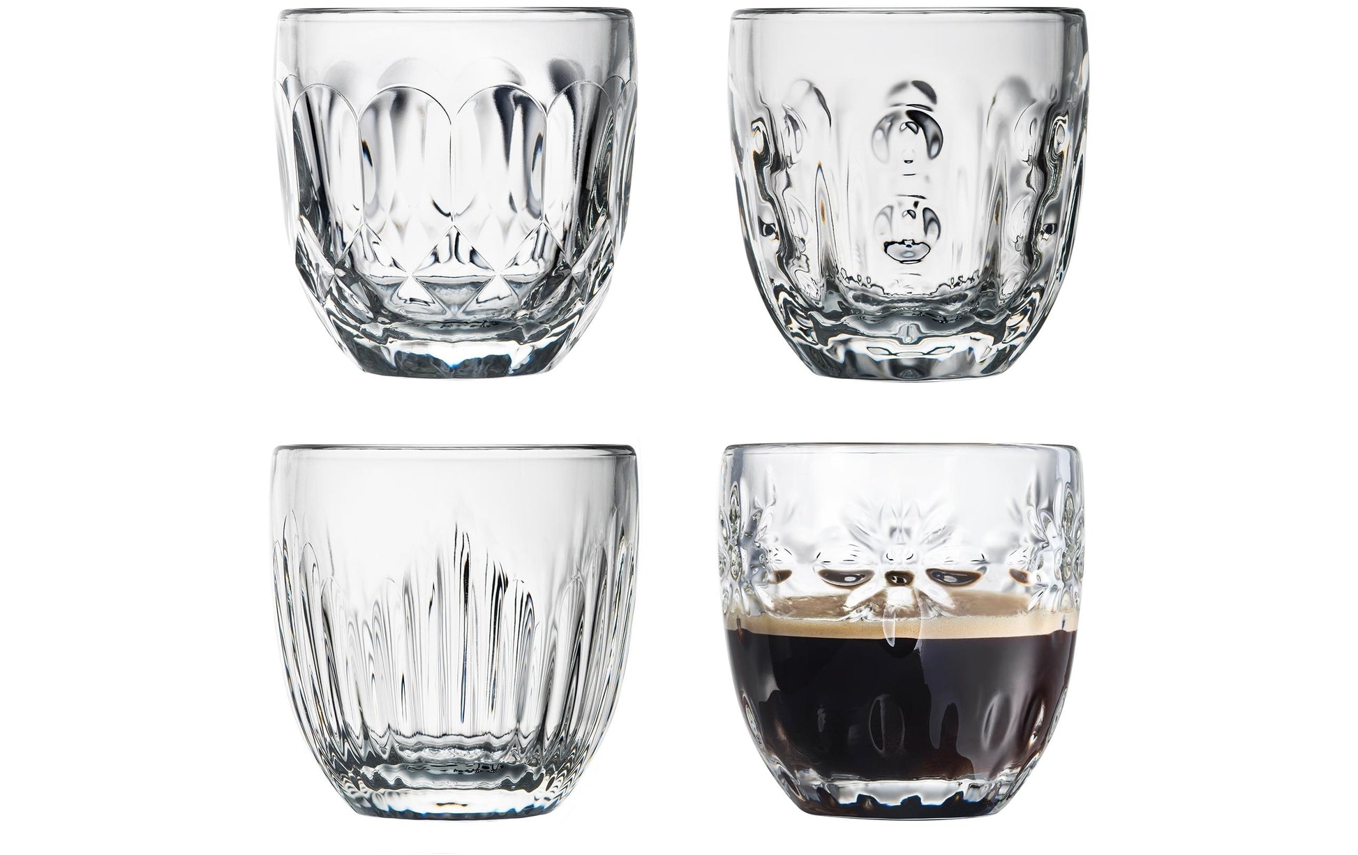 La Rochère Espressotassen Troquet – 4er Set, 100 ml, Ø 6,2 cm, Glas, Transparent, spülmaschinenfest