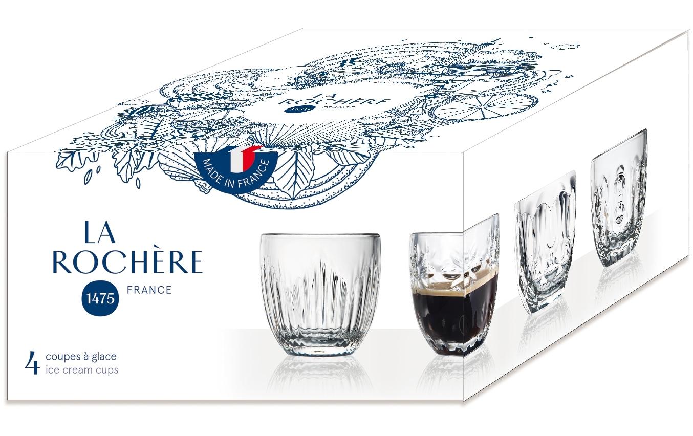 La Rochère Espressotassen Troquet – 4er Set, 100 ml, Ø 6,2 cm, Glas, Transparent, spülmaschinenfest