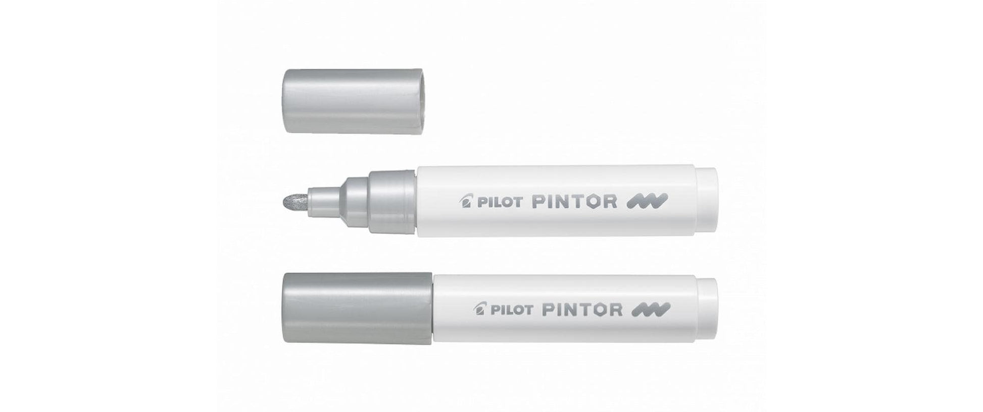 Pilot Pintor M Kreativ-/Pigmentmarker – Mittlere Spitze 1,4–4,5 mm, Silber, Deckend – Für Viele Oberflächen