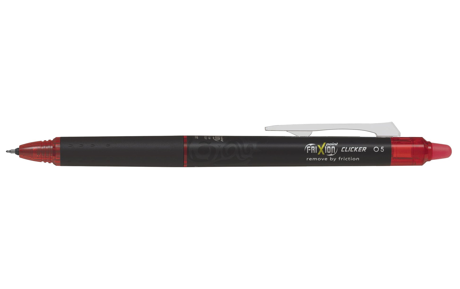 Pilot FriXion Point Clicker – Tintenroller, radierbar, 0,25 mm, Rot, für Linkshänder