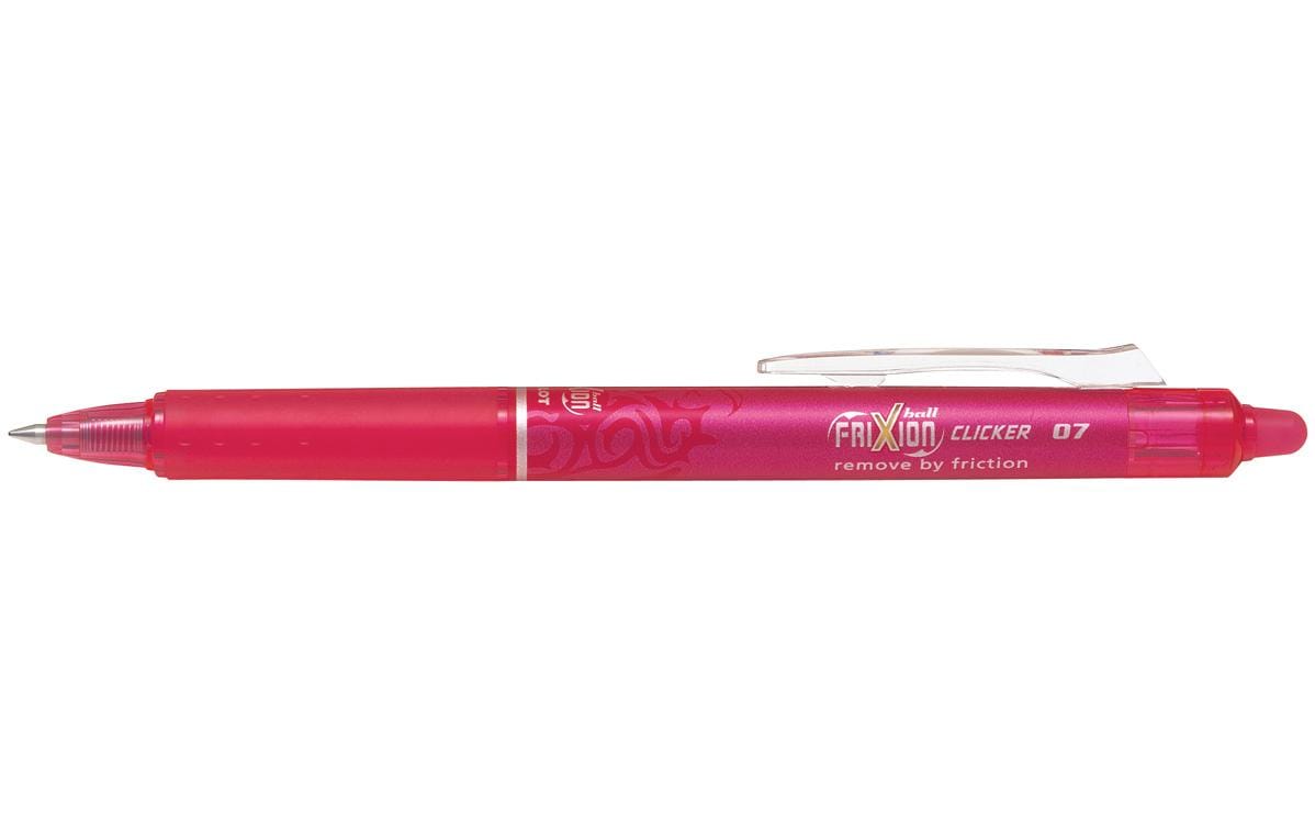 Pilot FriXion Ball Clicker – radierbarer Tintenroller, 0,7 mm, pink, für Linkshänder