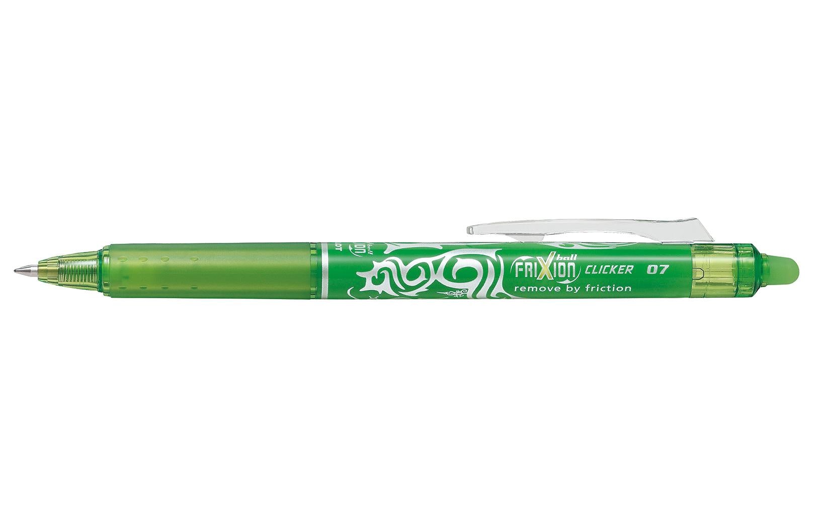 Pilot FriXion Ball Clicker – radierbarer Tintenroller, 0,7 mm, hellgrün, für Linkshänder