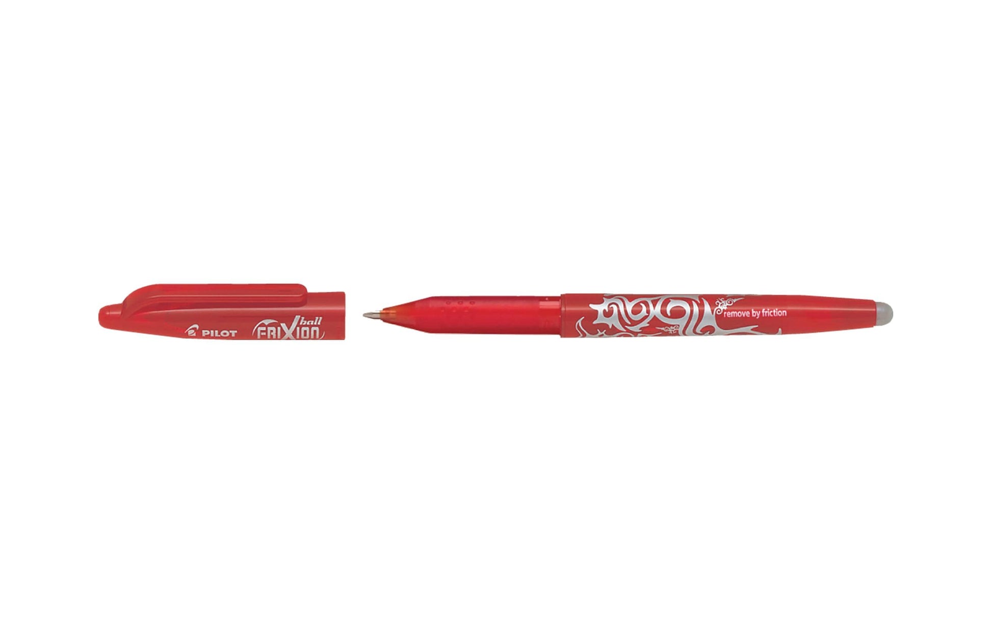 Pilot FriXion Ball – radierbarer Tintenroller mit Kappe, 0,7 mm, rot