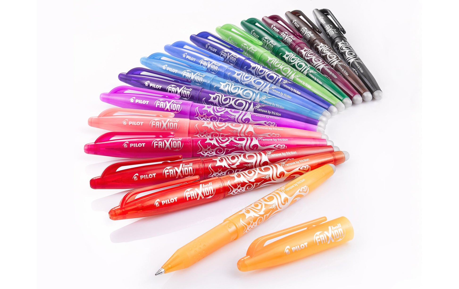 Pilot FriXion Ball – radierbarer Tintenroller mit Kappe, 0,7 mm, violett, für Linkshänder