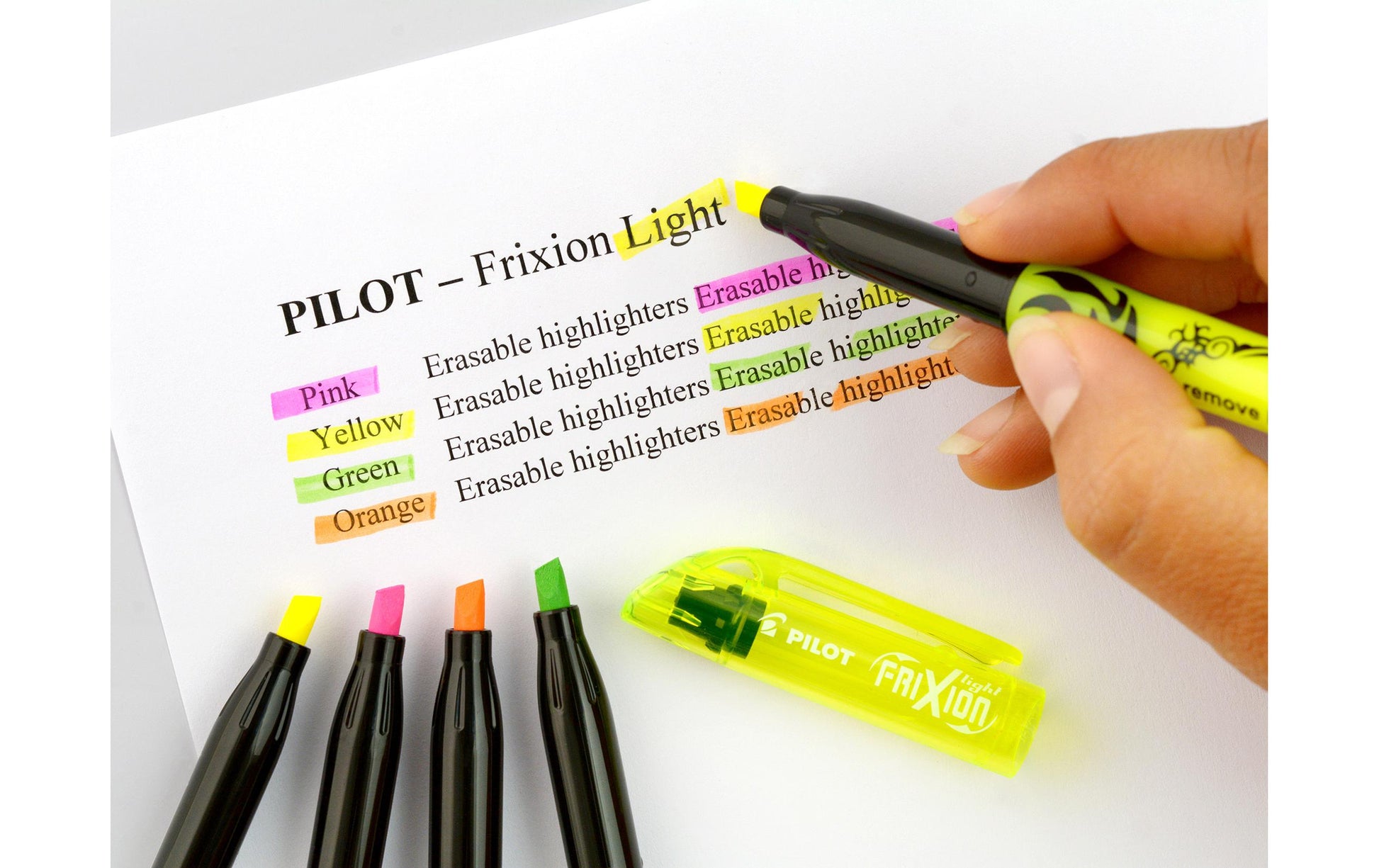 Pilot FriXion Light Textmarker Blau – Keilspitze, 3,3 mm, radierbar