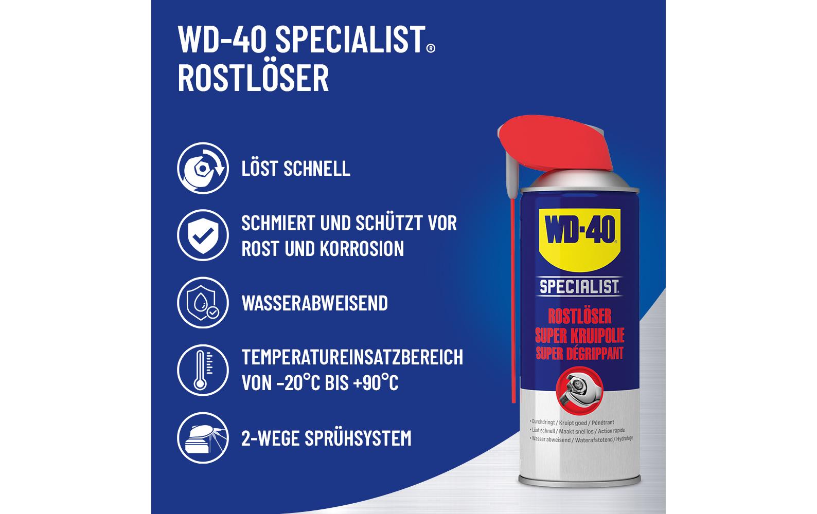 WD-40 Specialist Rostlöser – für Metall – Spray – 400 ml