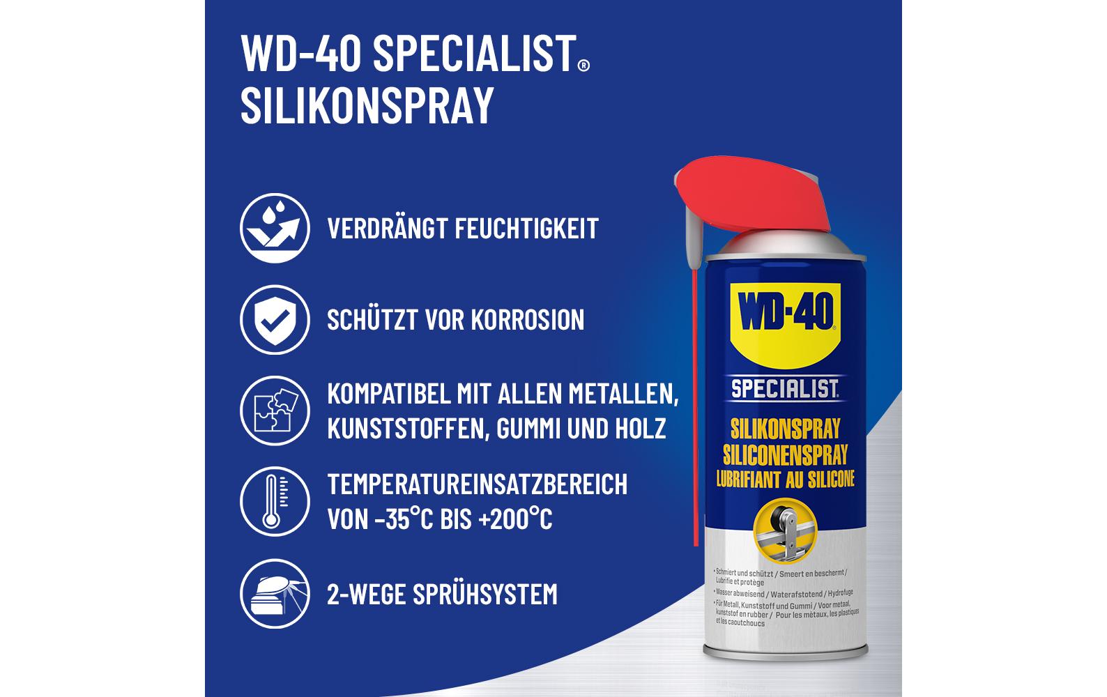 WD-40 Specialist Silikonspray – für Metall – 400 ml