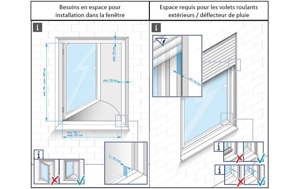 TESA Fenster-Fliegengitter – 140 × 140 cm – Anthrazit – Aluminiumrahmen – faltbar