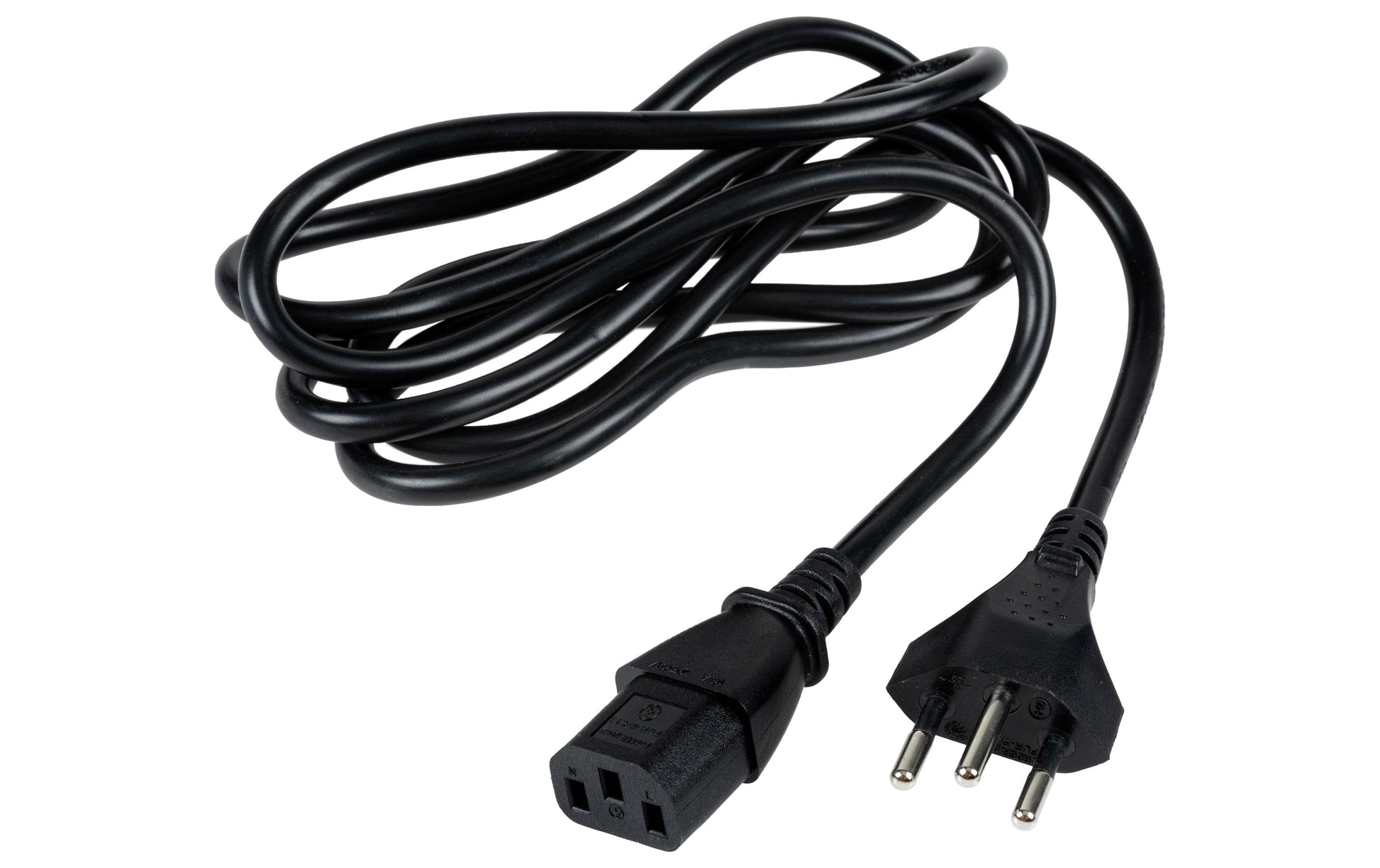 Furber. Netzkabel – T12–IEC C13, 10 m, 10 A, schwarz