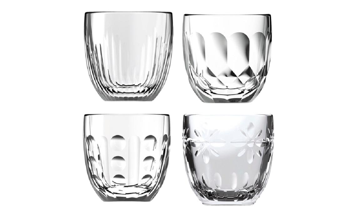 La Rochère Espressotassen Troquet – 4er Set, 100 ml, Ø 6,2 cm, Glas, Transparent, spülmaschinenfest