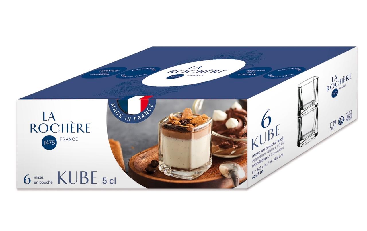 La Rochère Dessert-Schale – 6er Set, 50 ml, Ø 4,5 cm, H 5,2 cm, Glas, Transparent, spülmaschinenfest