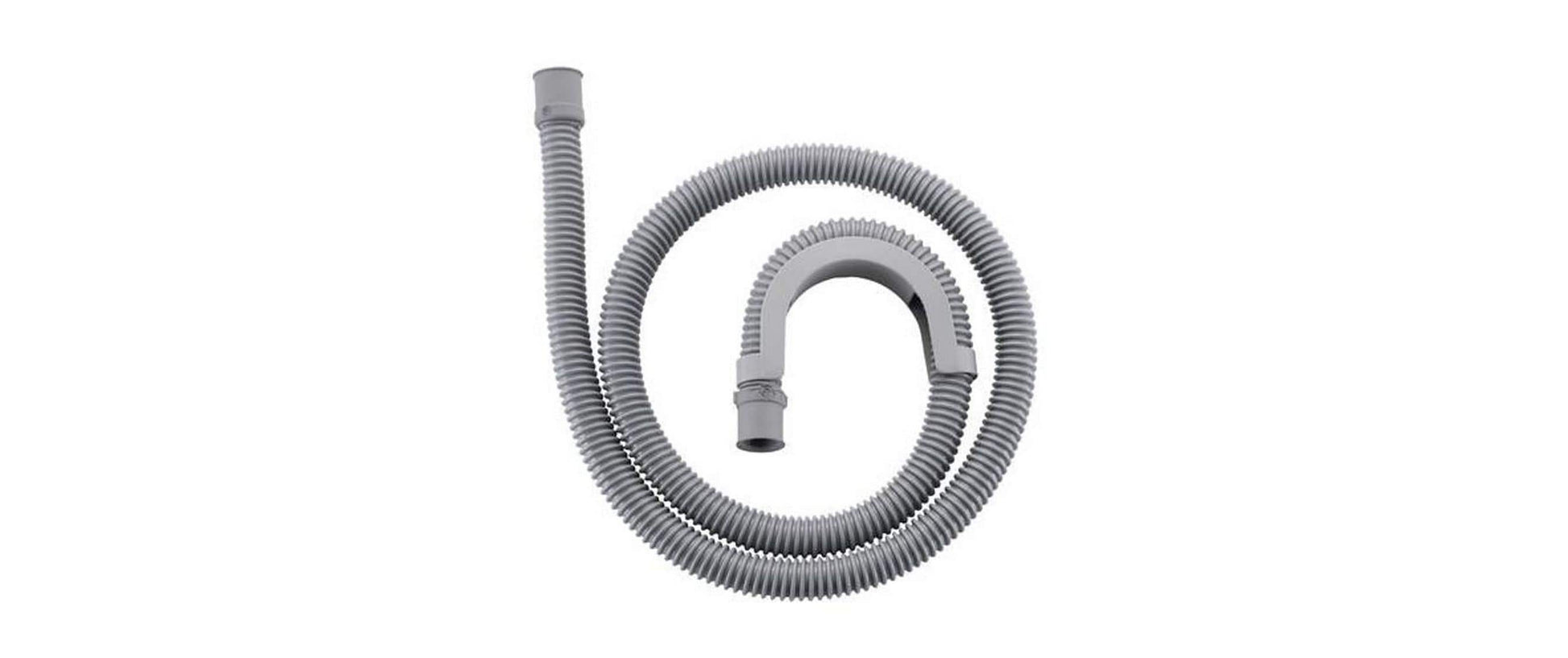Flexo Ablaufschlauch – Ø 19 mm × 2,50 m, Grau, Anschlüsse 18/21 mm