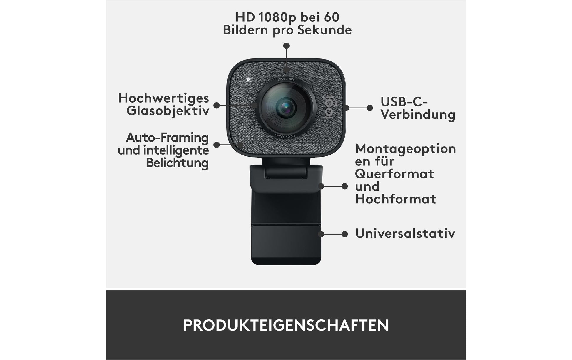 Logitech StreamCam – Webcam – Graphit