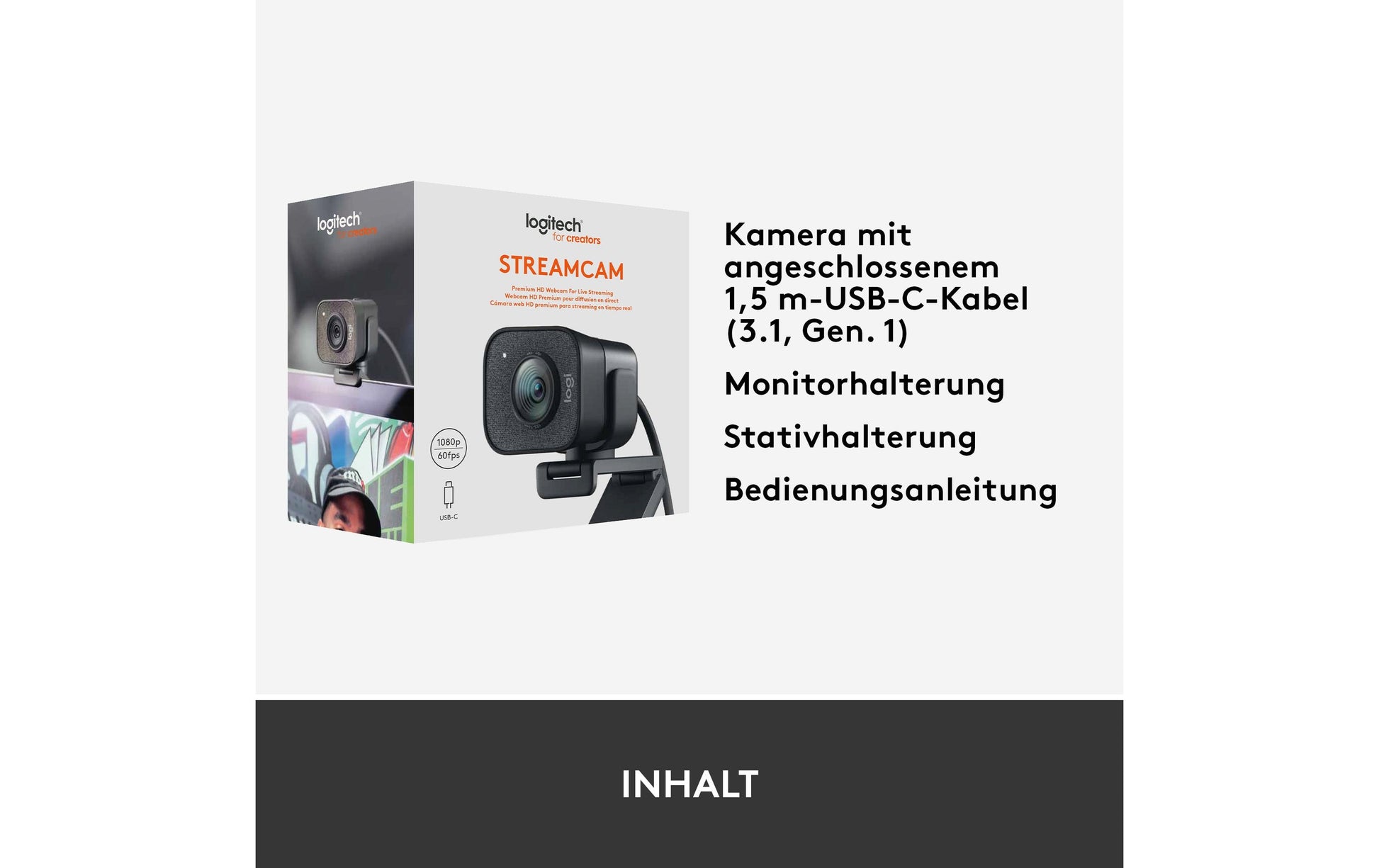 Logitech StreamCam – Webcam – Graphit