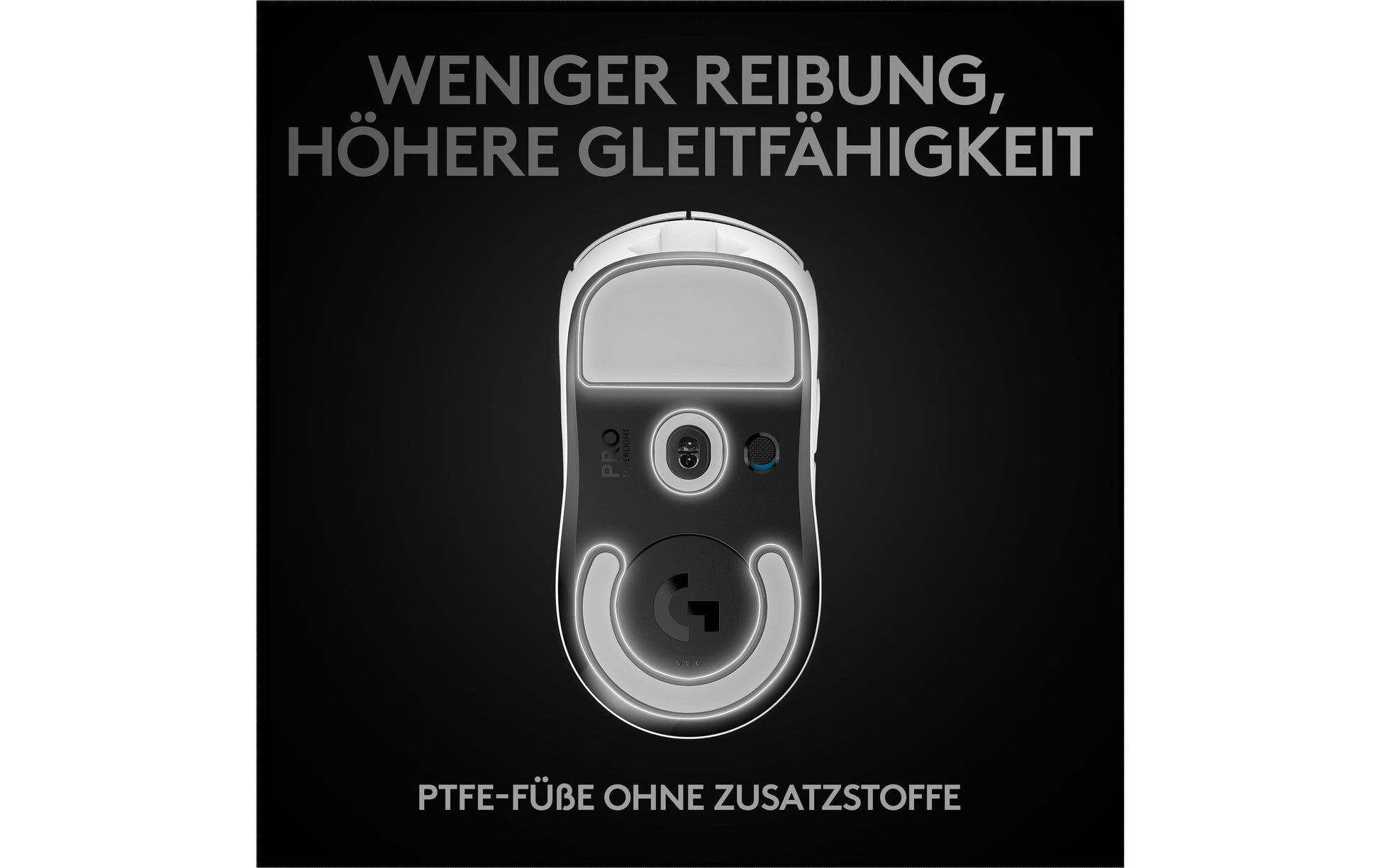 Logitech G PRO X SUPERLIGHT – Gaming-Maus – Kabellos (2,4 GHz), 25600 DPI, Rechts, Weiss