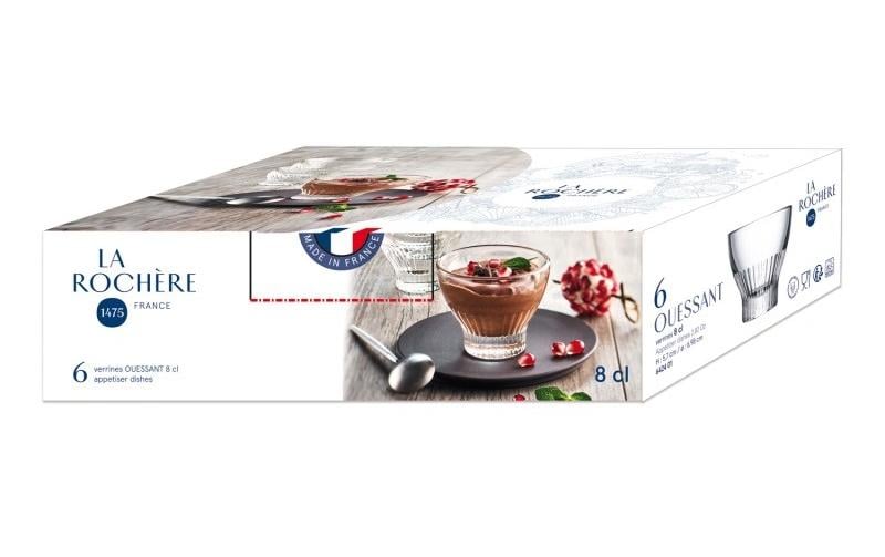 La Rochère Dessert-Schale Ouessant – 6er Set, 80 ml, Ø 7 cm, H 5,7 cm, Glas, Transparent, spülmaschinenfest