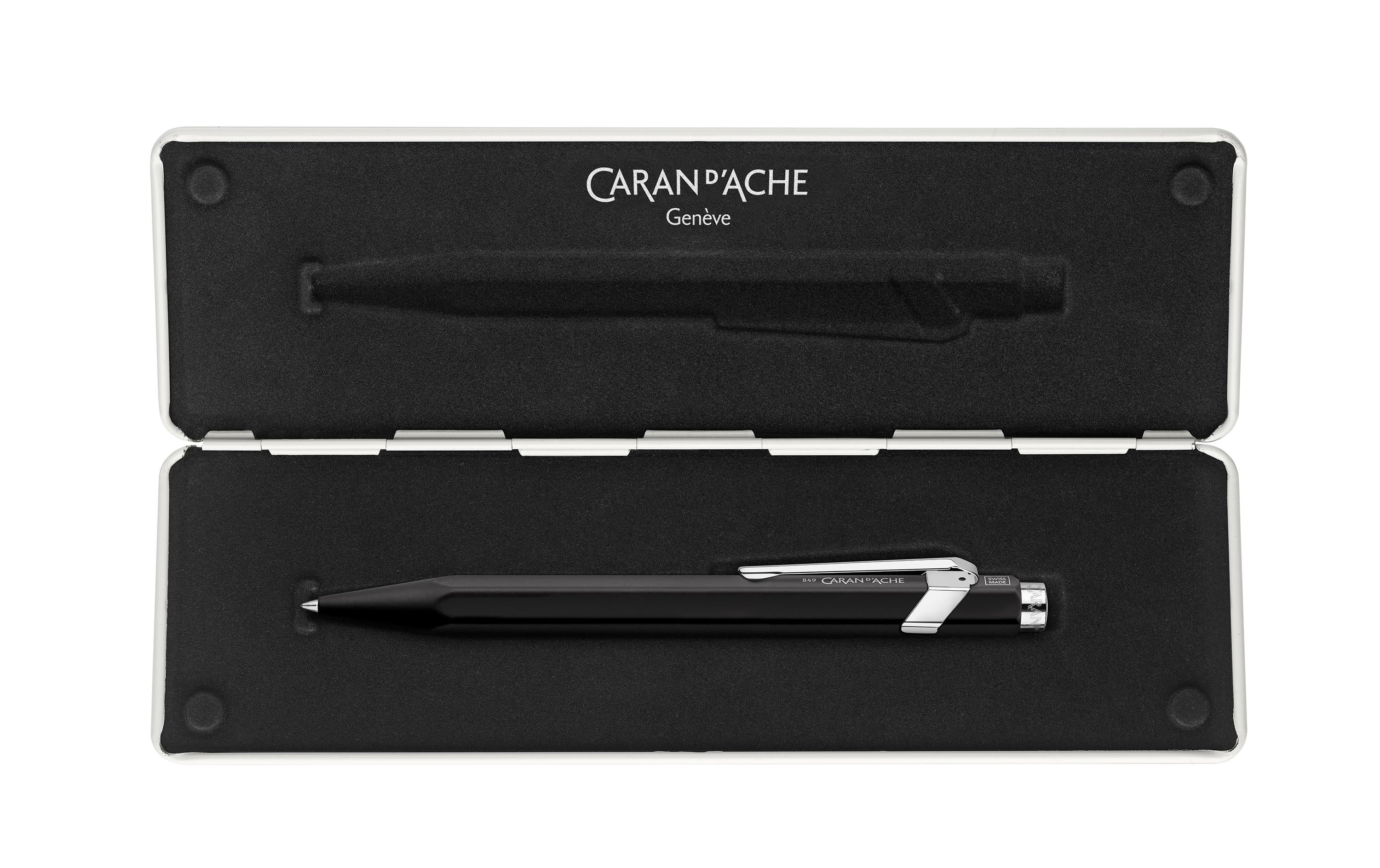 Caran d-Ache Caran d’Ache 849 – Tintenroller, 0,7 mm, schwarz, Druckmechanik, Aluminium