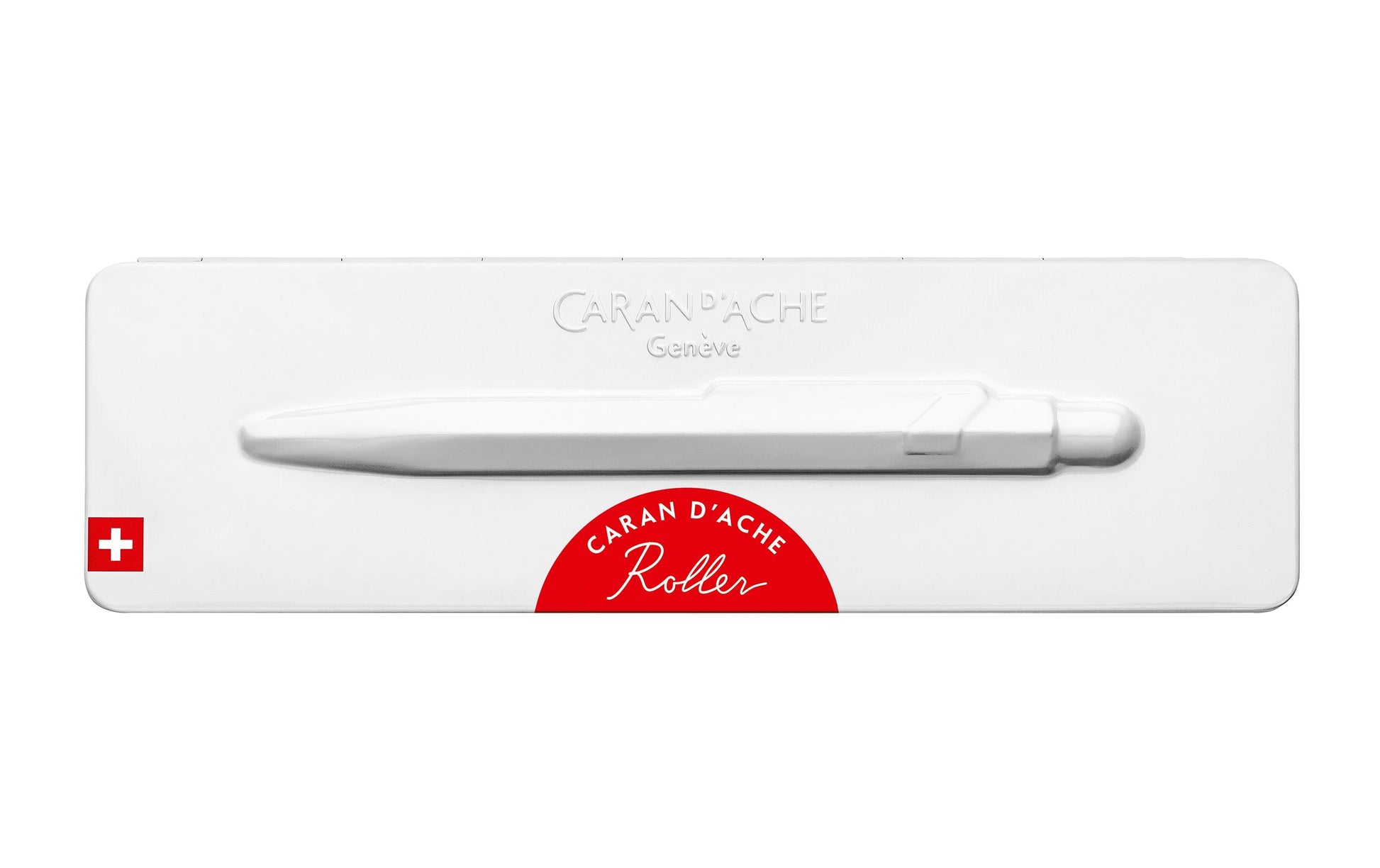 Caran d-Ache Caran d’Ache 849 – Tintenroller, 0,7 mm, schwarz, Druckmechanik, Aluminium, rot