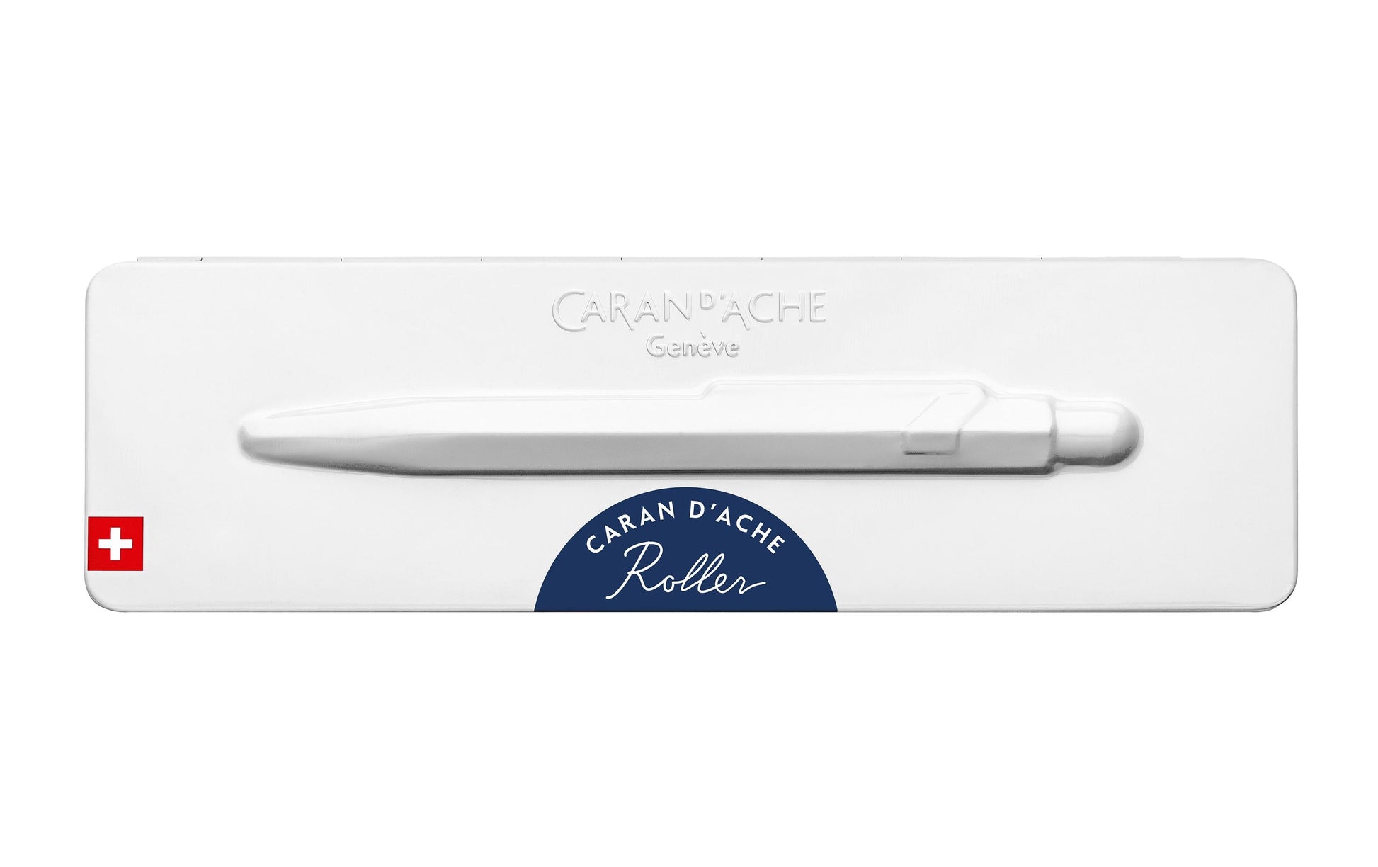 Caran d-Ache Caran d’Ache 849 – Tintenroller, 0,7 mm, Schwarz, Druckmechanik, Aluminium, Blau