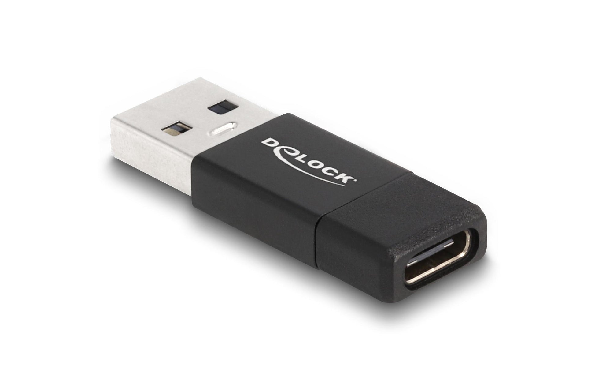 DeLOCK Adapter USB-A zu USB-C – USB 3.2 Gen 2 (10 Gbit/s) – für USB-C Geräte – Schwarz