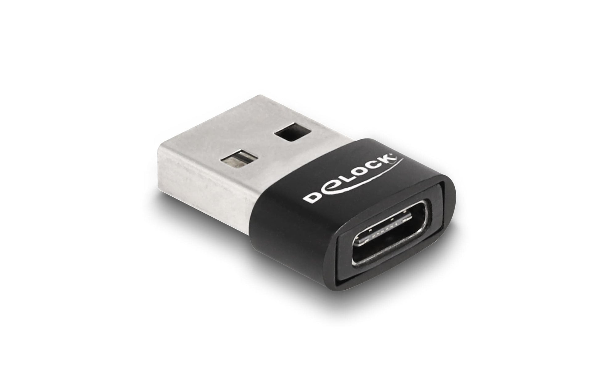 DeLOCK Adapter USB-A zu USB-C – USB 2.0 (480 Mbit/s), Schwarz