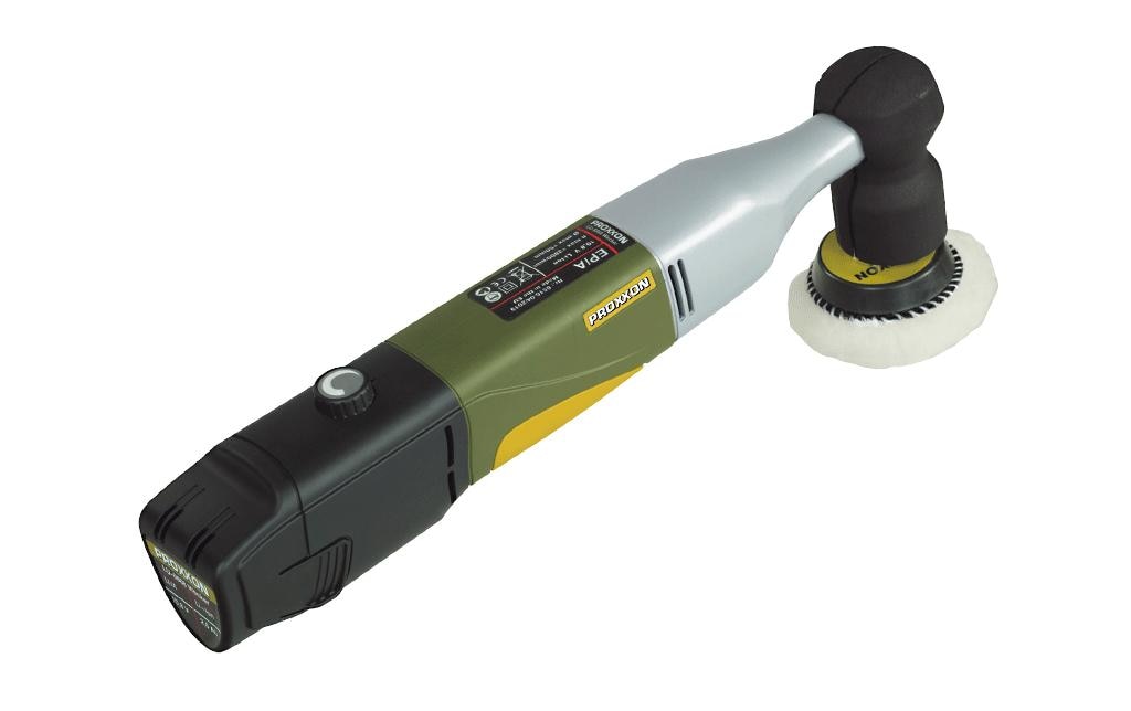 Proxxon Akku-Winkelpolierer WP/A – 50 W – Ø 50 mm – mit Akku & Ladegerät, Koffer